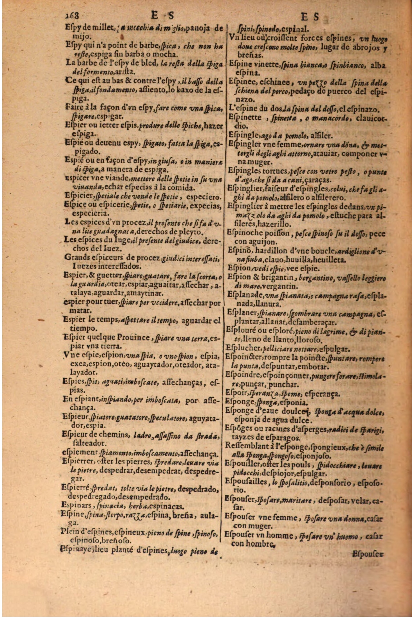 1616 - Pierre de la Rovière - Trésor des trois langues (Seconde partie) - BSB Munich
