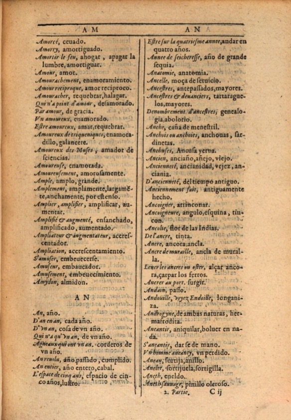 1607 - Marc Orry - Trésor des deux langues espagnole et française (Première et Seconde parties) - ÖNB Wien