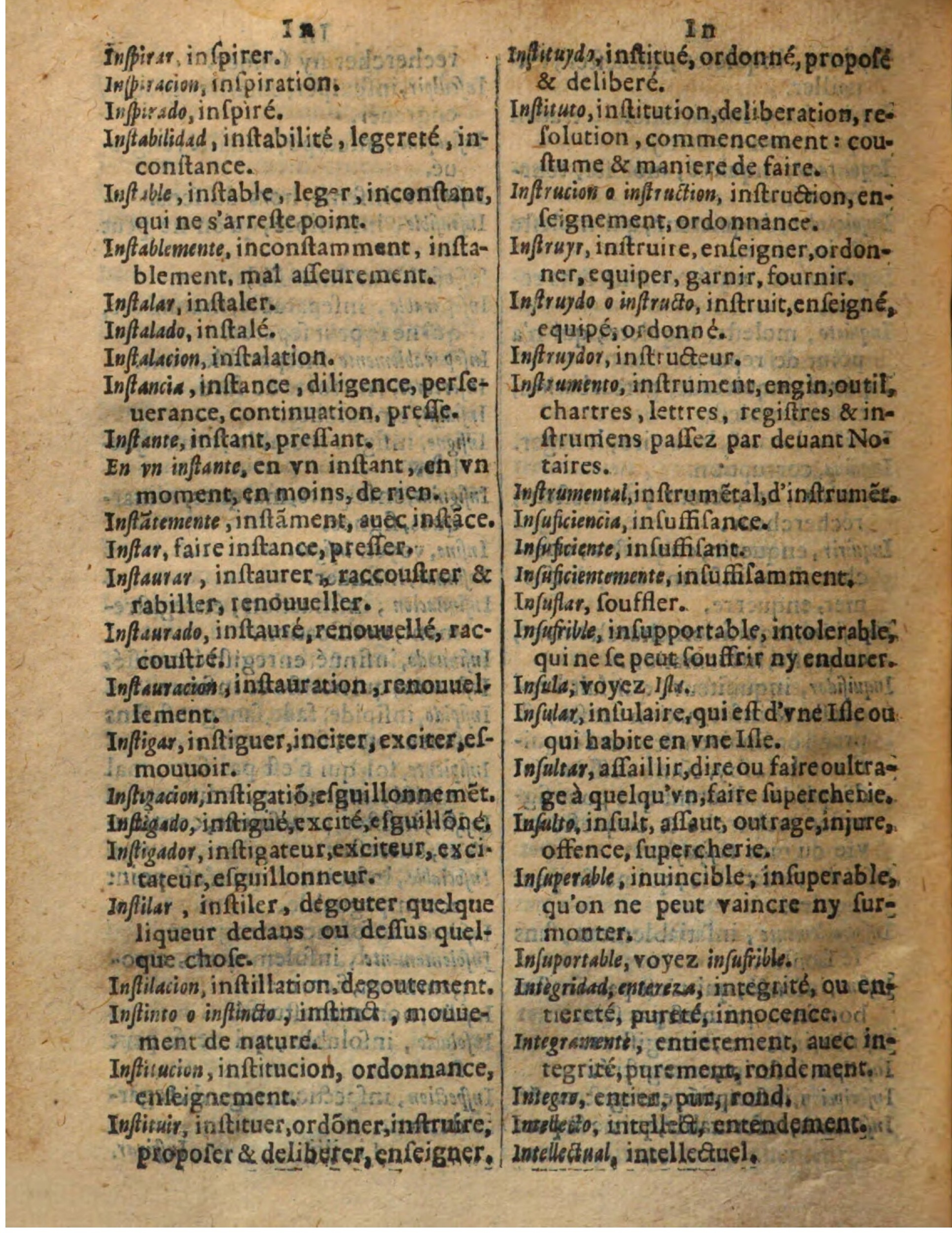 1625 - Hubert Antoine - Trésor des deux langues espagnole et française - Augsbourg