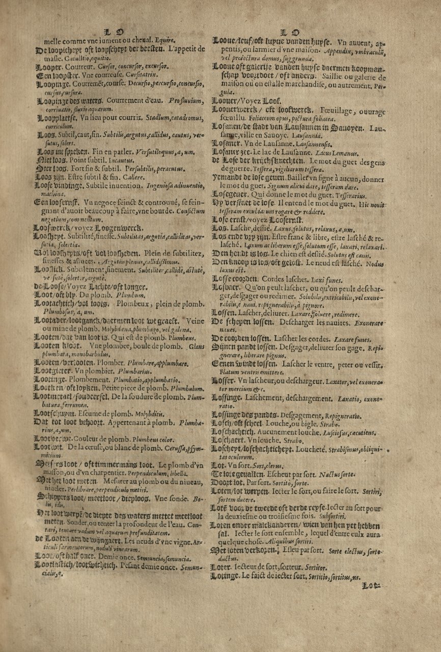 1573 - Christophe Plantin - Trésor du langage bas-allemand - Greifswald