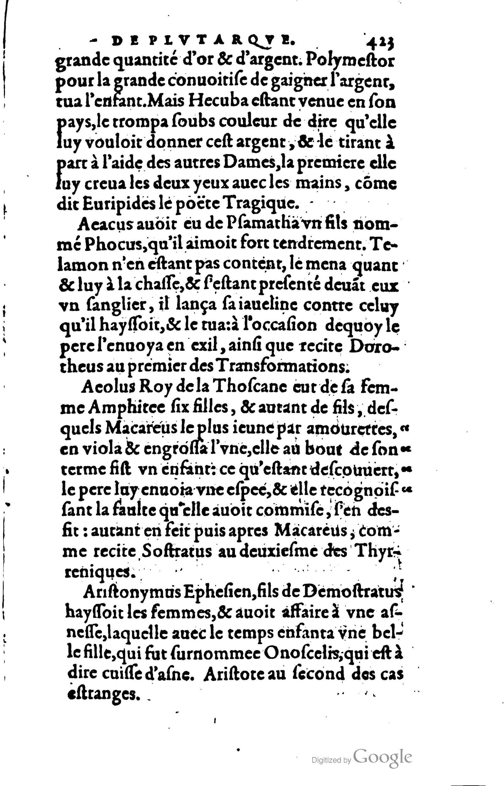 1578 - Jean Poupy - Trésor des morales de Plutarque - BSB Munich