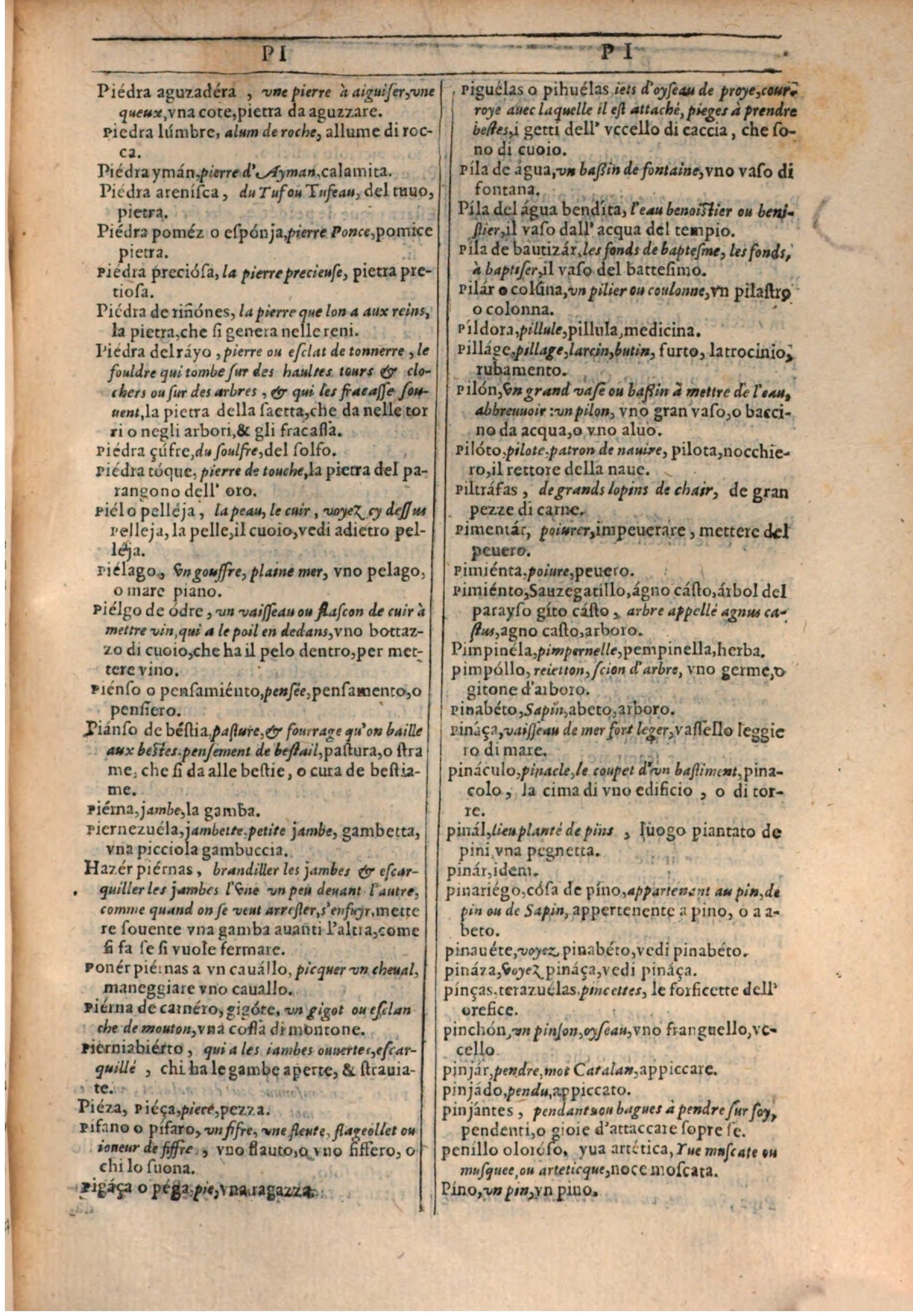 1609 - Philippe Albert et Alexandre Pernet - Trésor des trois langues française, italienne et espagnole (Première partie) - BSB Munich 1609 - Philippe Albert et Alexandre Pernet - Trésor des trois langues française, italienne et espagnole (Première partie) - BSB Munich