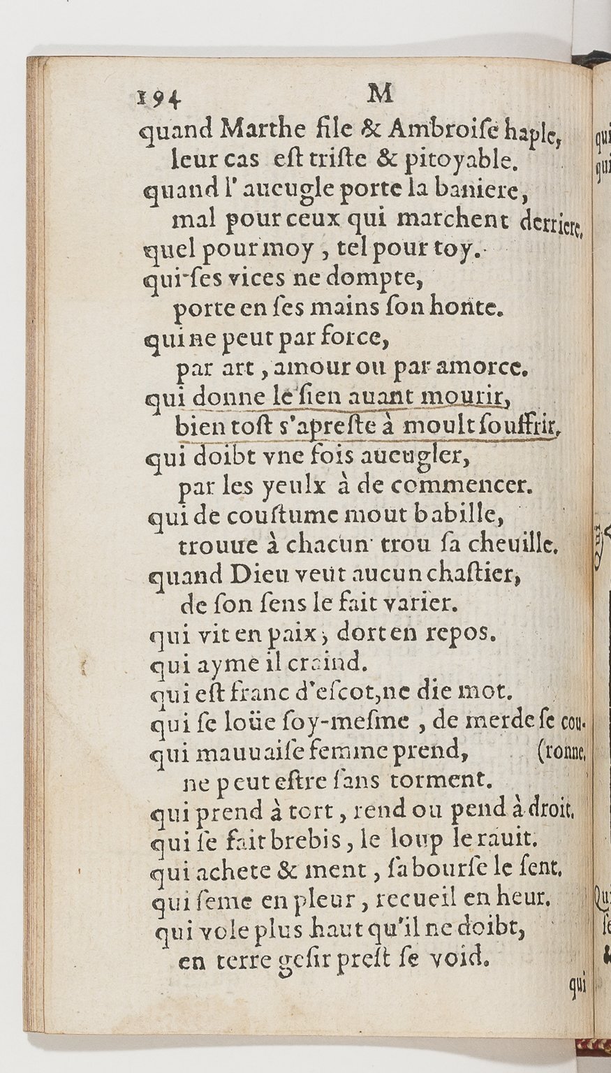 1577 - Jean d’Ogerolles - Trésor de sentences dorées - BnF Arsenal