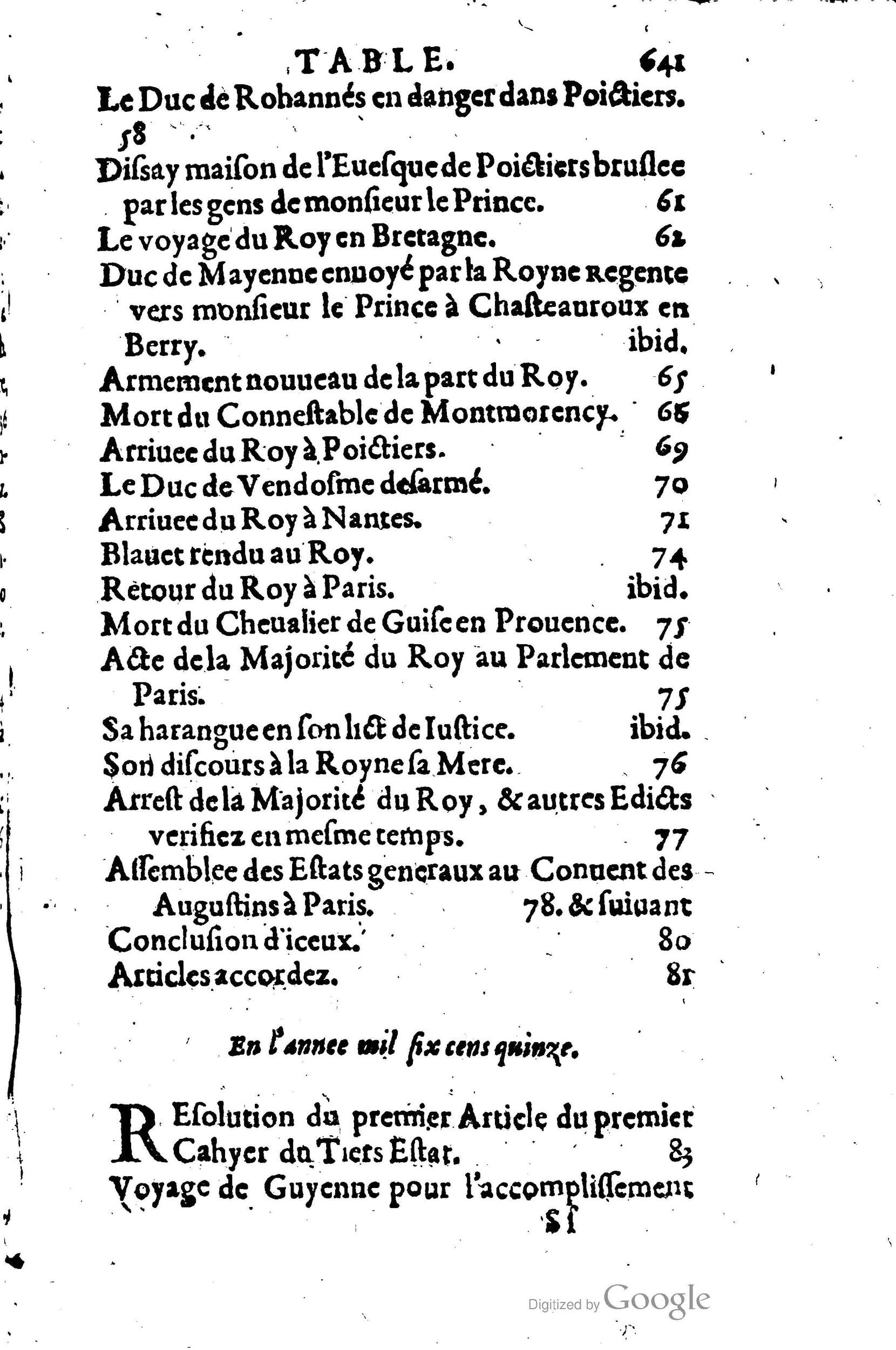 1623 - Joseph Bouillerot - Trésor de l’histoire générale de notre temps - BM Lyon