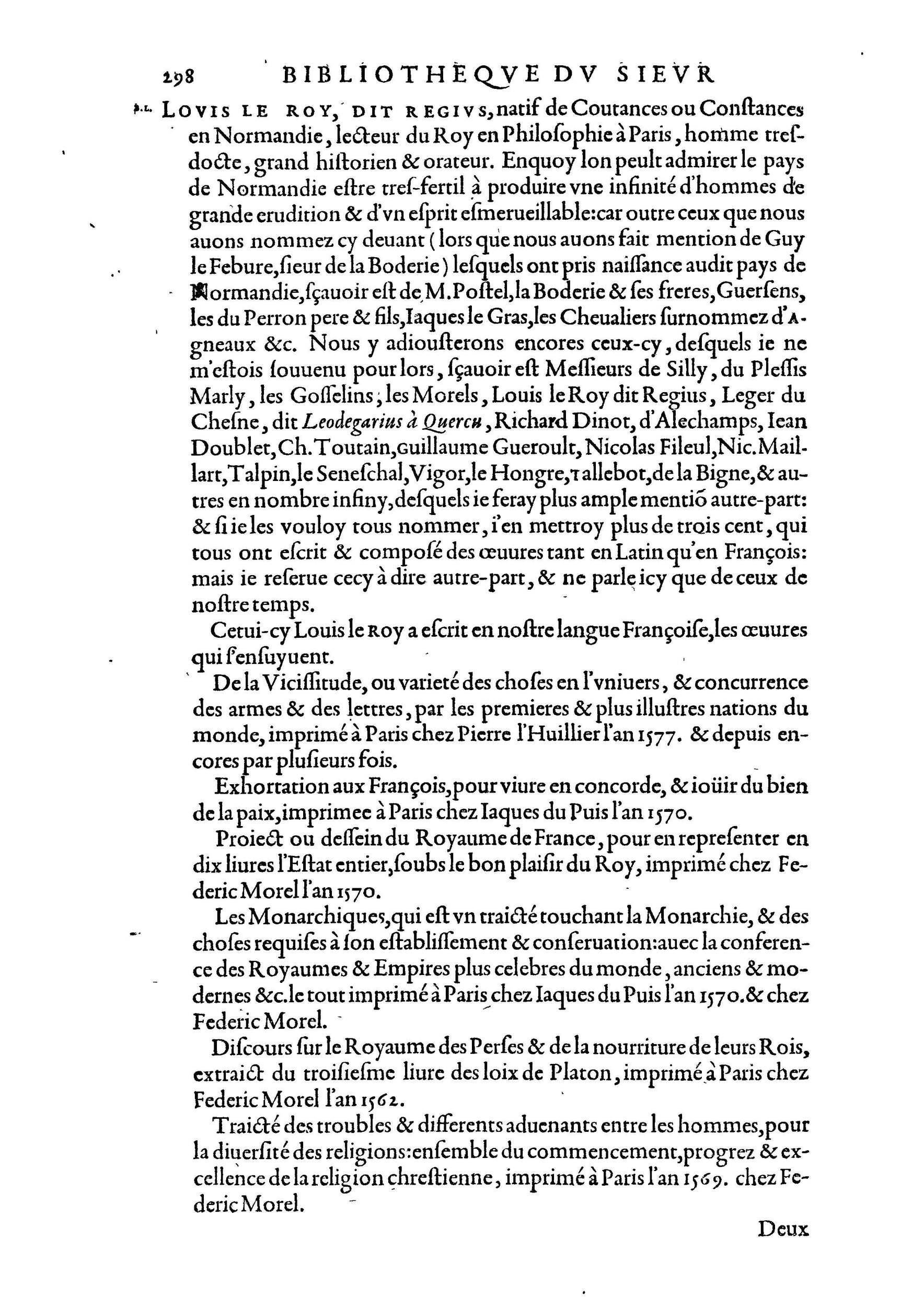 1584 - Abel L&#039;Angelier - Bibliothèques françaises - BnF