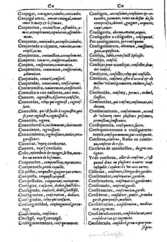 1616 - Veuve Marc Orry - Trésor des deux langues espagnole et française (Première et Seconde parties) - BM Lyon