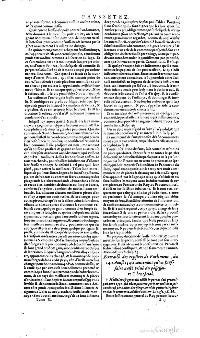 1629 - Veuve Nicolas Buon - Trésor du droit français (29620 T. 2) - BM Lyon
