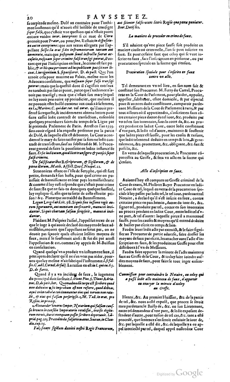 1629 - Veuve Nicolas Buon - Trésor du droit français (29620 T. 2) - BM Lyon
