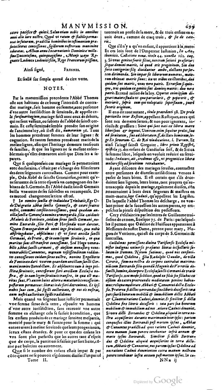 1629 - Veuve Nicolas Buon - Trésor du droit français (21754 T. 2) - BM Lyon