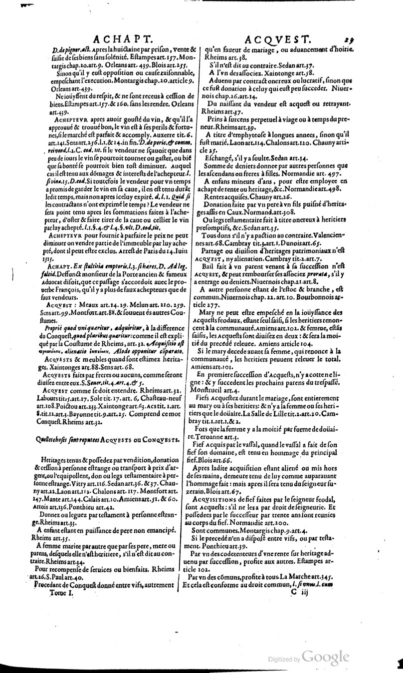 1629 - Veuve Nicolas Buon - Trésor du droit français (29620 T. 1) - BM Lyon 1629 - Veuve Nicolas Buon - Trésor du droit français (29620 T. 1) - BM Lyon