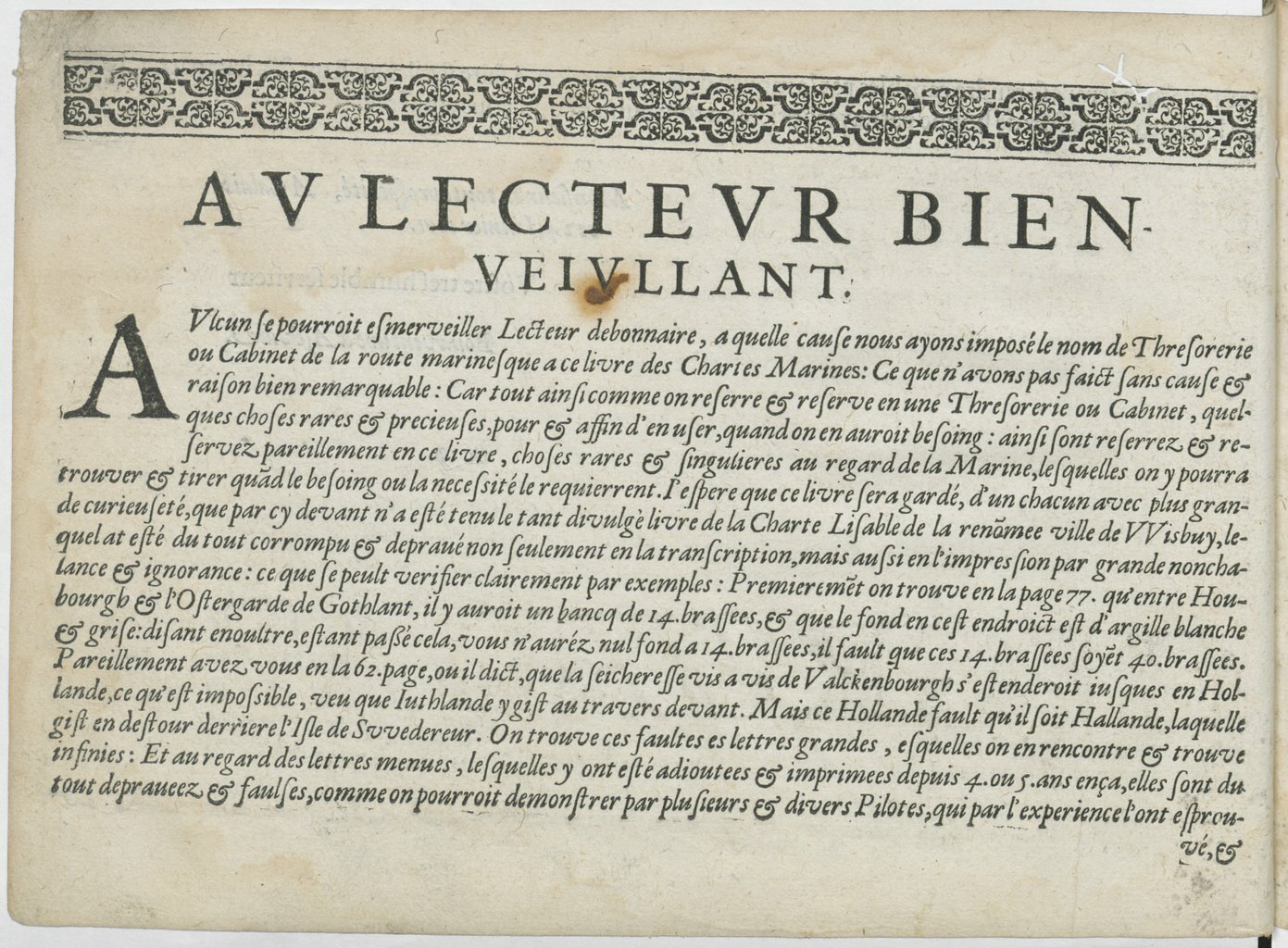 1601 - Bonaventure d’Aseville - Trésorerie ou cabinet de route marinesque - BnF