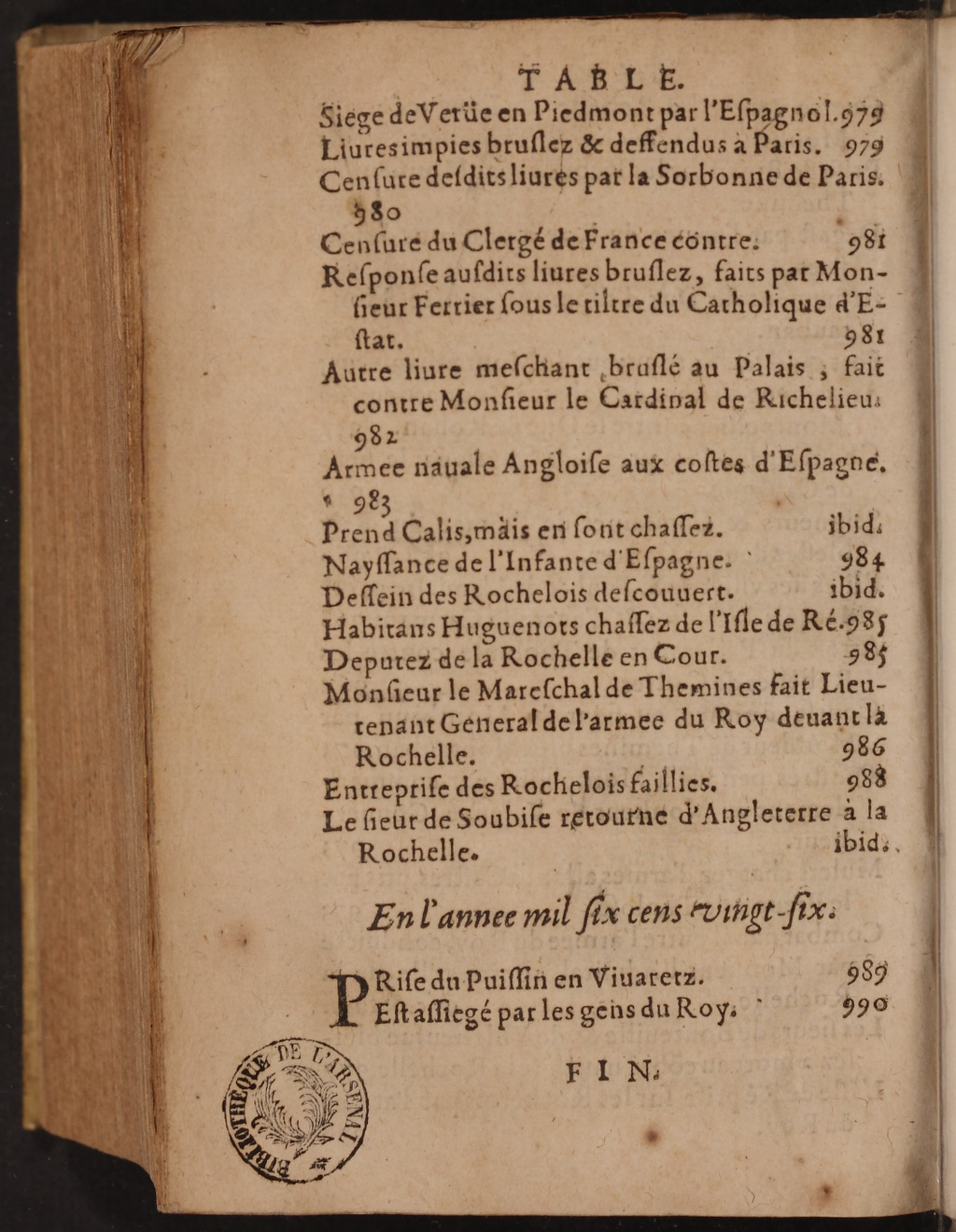 1626 - Joseph Bouillerot - Trésor de l’histoire générale de notre temps - BnF Arsenal