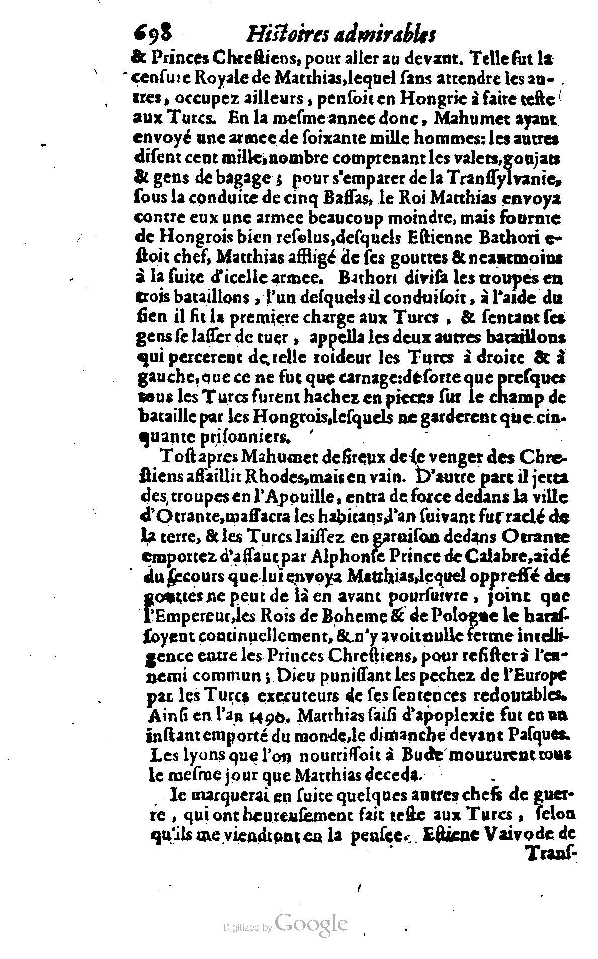 1628 - Jacques Crespin - Trésor d’histoires admirables et mémorables - BSB Munich