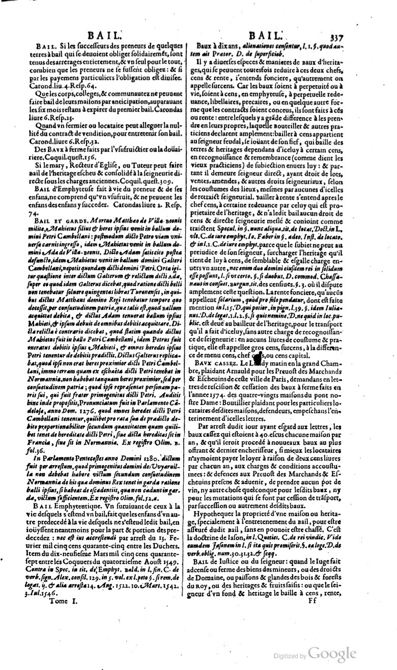 1629 - Veuve Nicolas Buon - Trésor du droit français (29620 T. 1) - BM Lyon