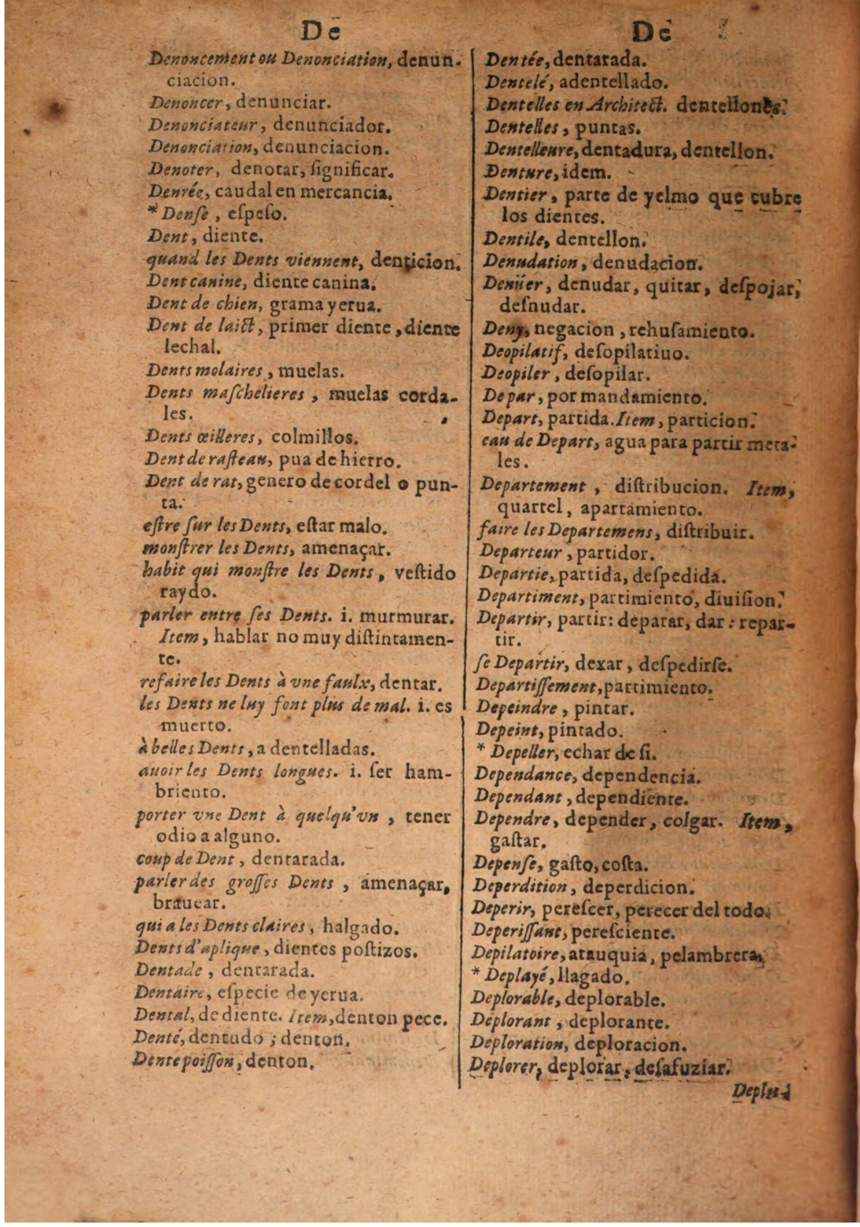 1645 - A. de Sommaville et A. Courbé - Trésor des deux langues espagnole et française (Seconde partie) - BSB Munich