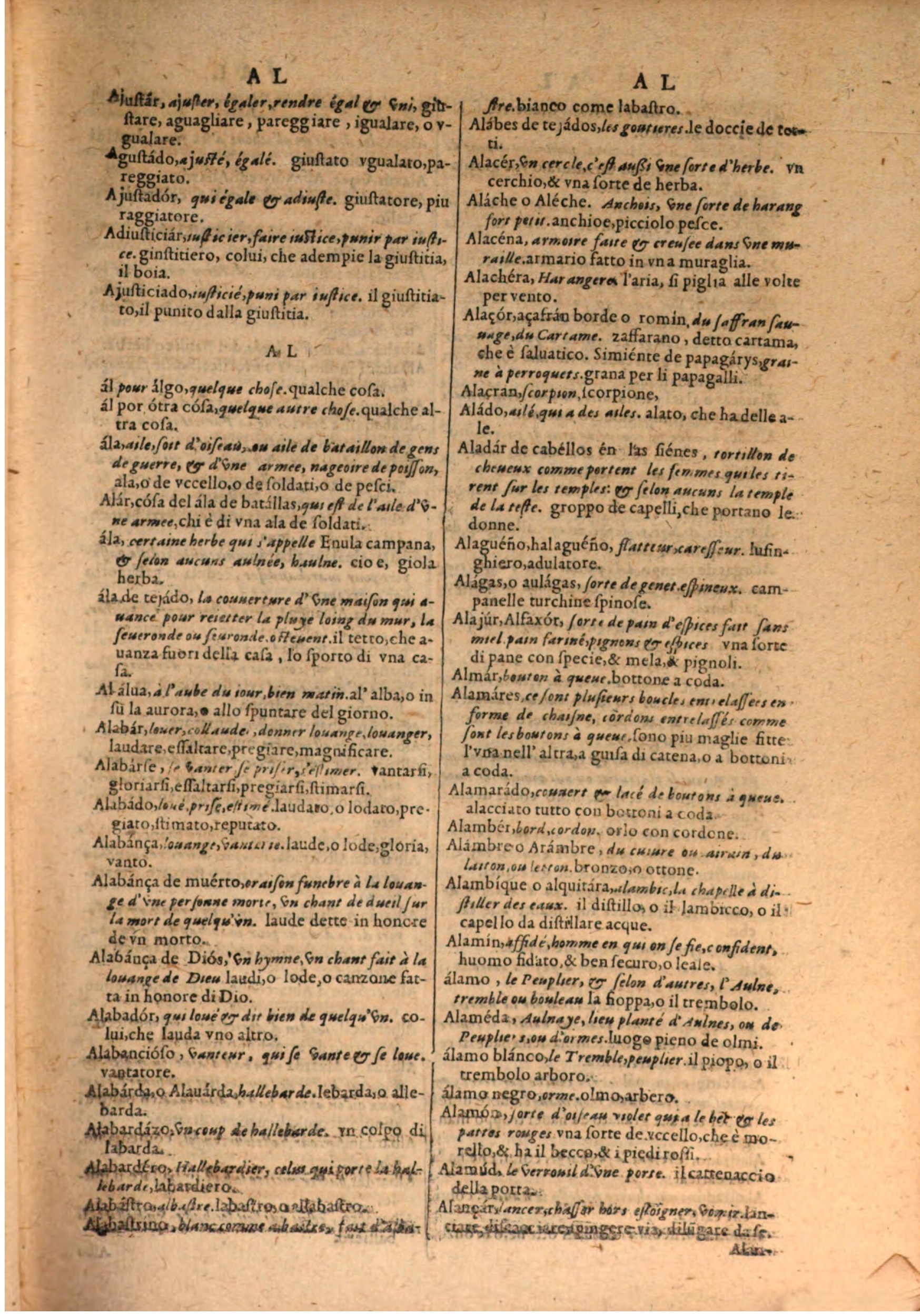 1606 - Samuel Crespin - Thresor des trois langues, francoise, italiene et espagnolle - BSB Munich