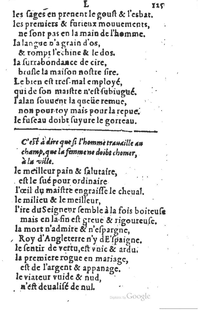1581 - Nicolas Bonfons  - Trésor des sentences dorées - Princeton
