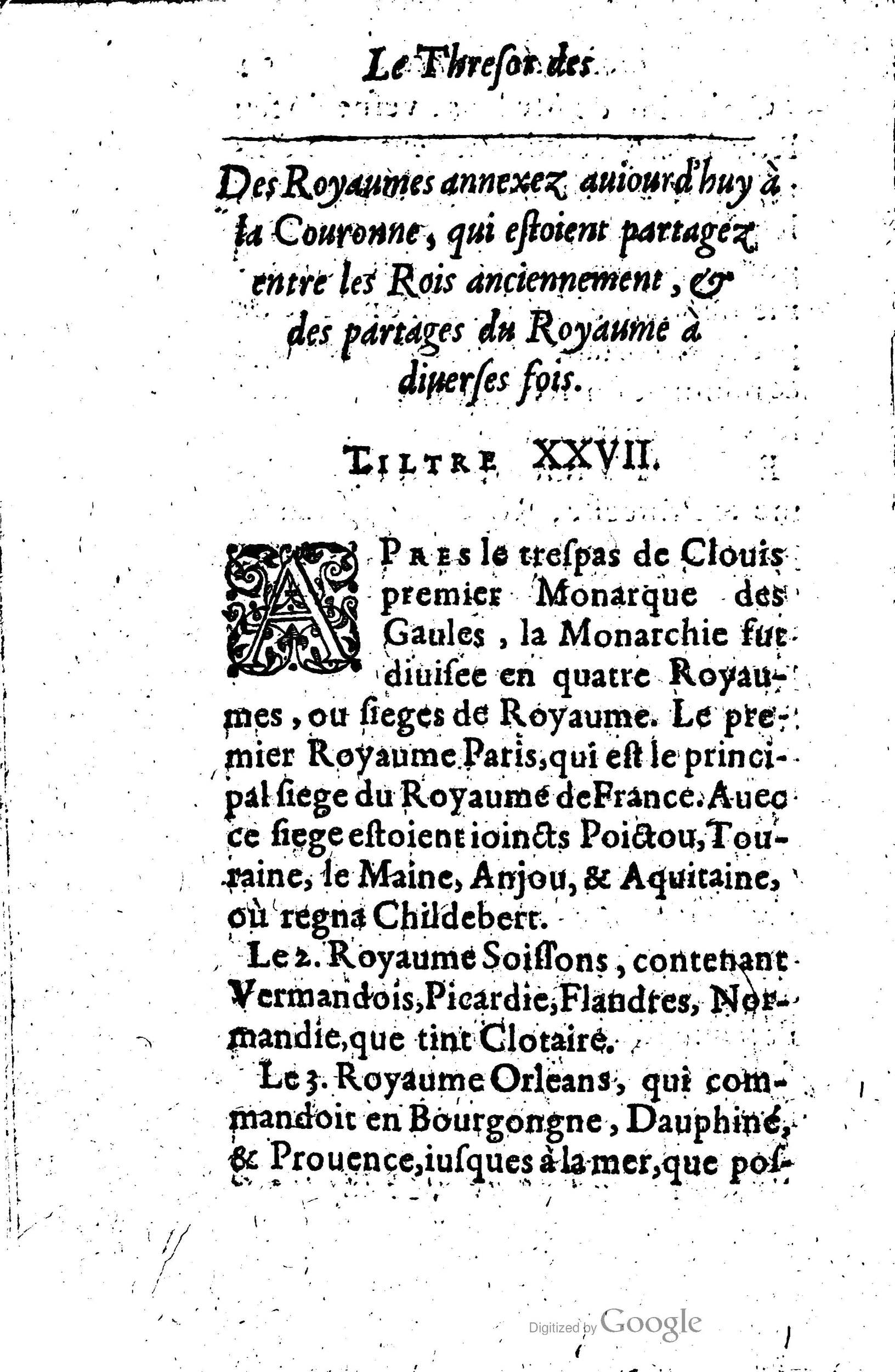 1619 - Jean Corrozet - Trésor des histoires de France - Anvers Musée Plantin-Moretus