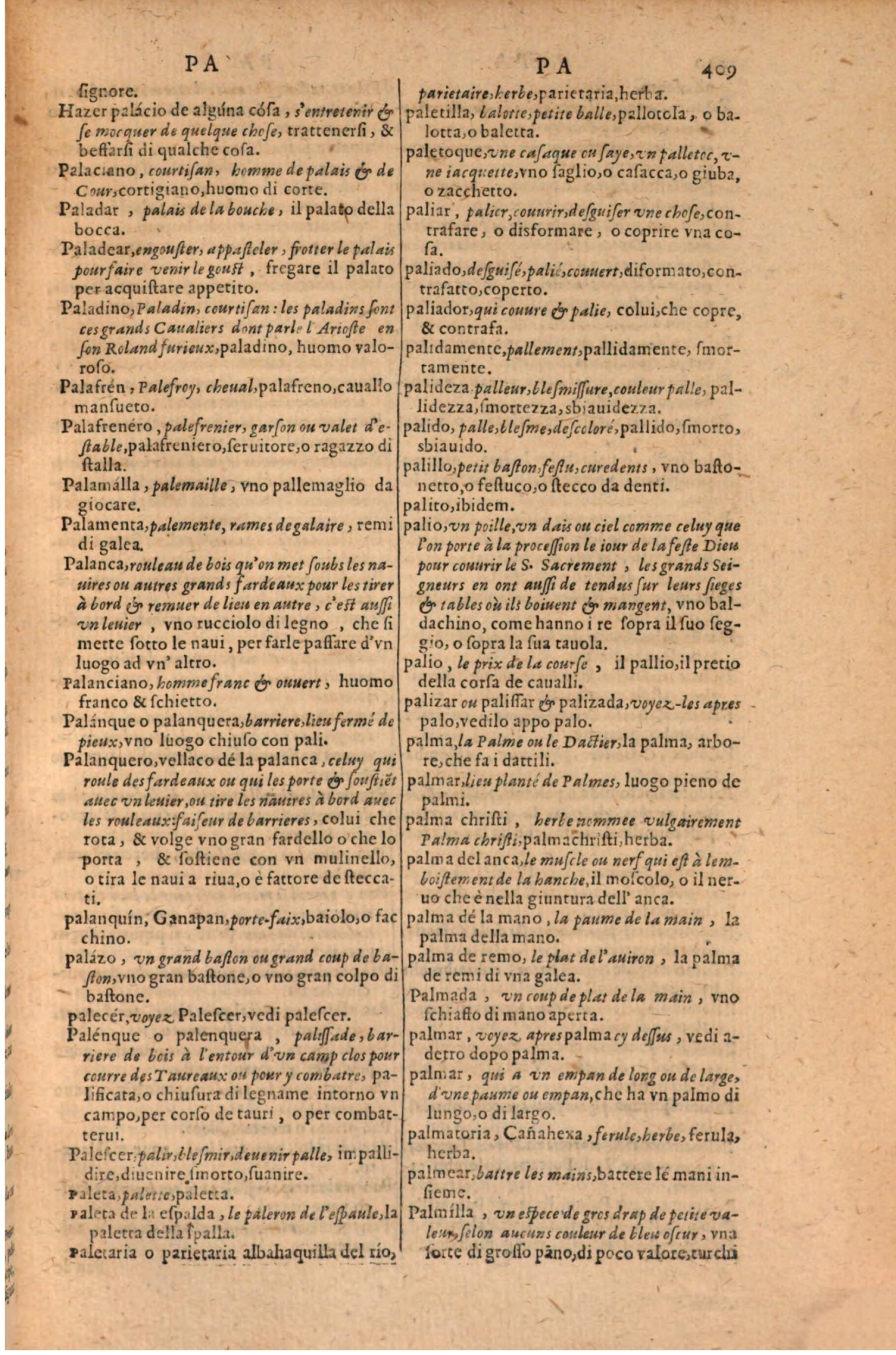 1606 - Samuel Crespin - Thresor des trois langues, francoise, italiene et espagnolle - BSB Munich