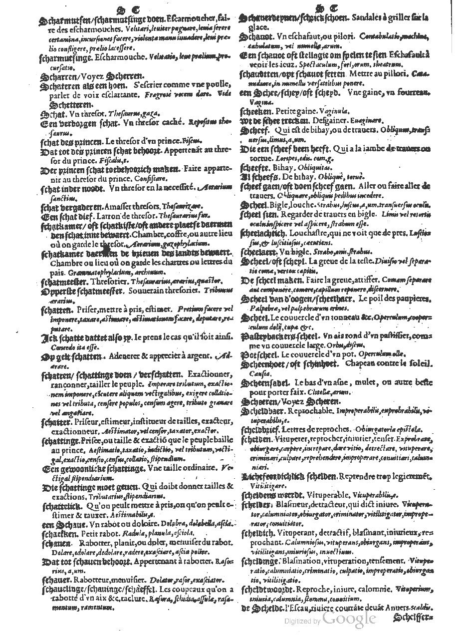 1573 - Christophe Plantin - Trésor du langage bas-allemand - BM Lyon