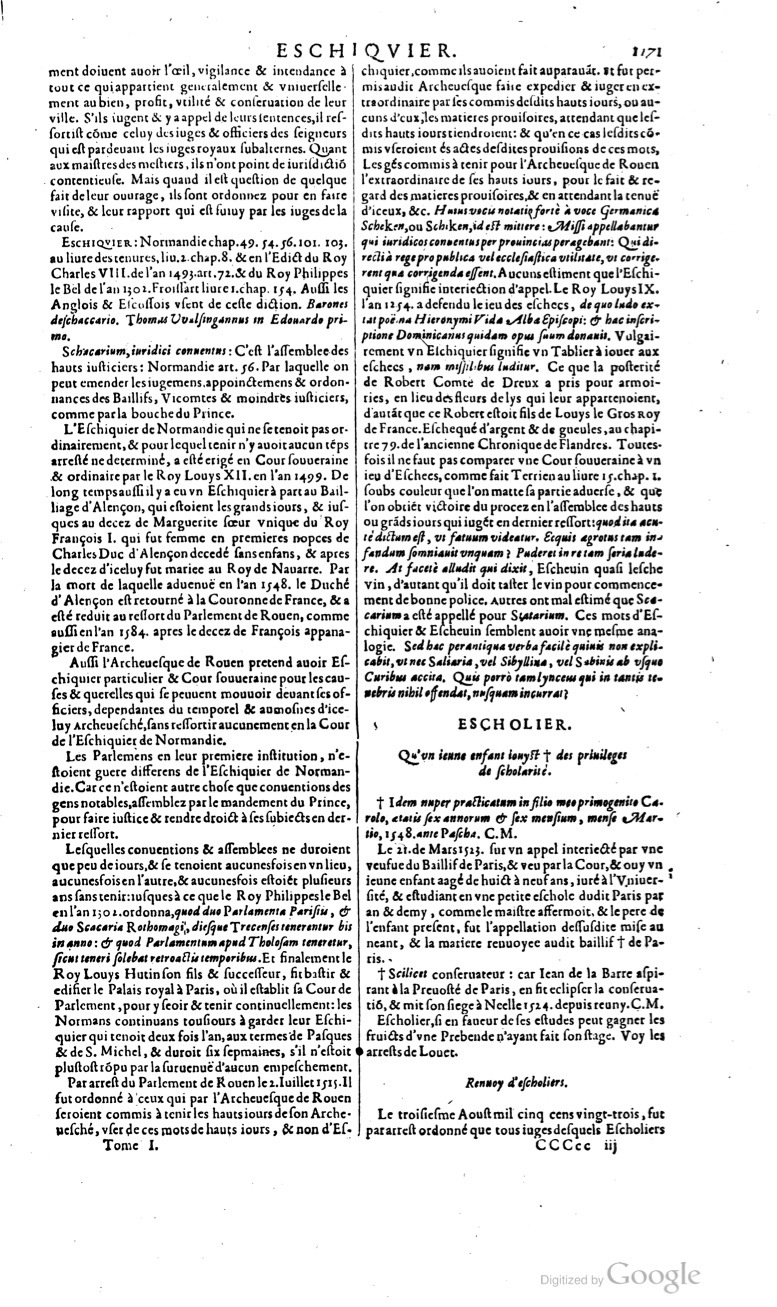 1629 - Veuve Nicolas Buon - Trésor du droit français (21754 T. 1) - BM Lyon 1629 - Veuve Nicolas Buon - Trésor du droit français (21754 T. 1) - BM Lyon