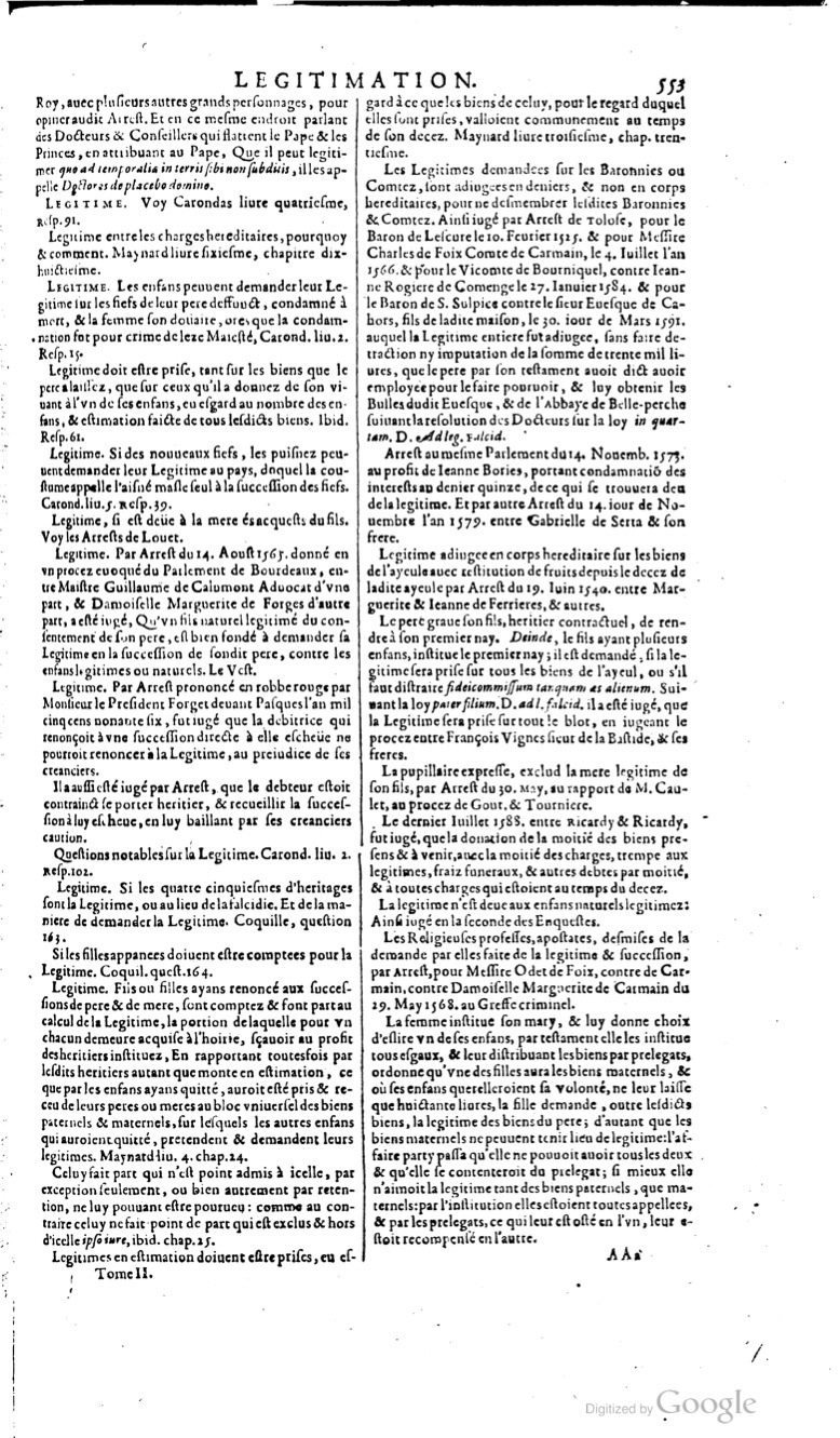 1629 - Veuve Nicolas Buon - Trésor du droit français (29620 T. 2) - BM Lyon