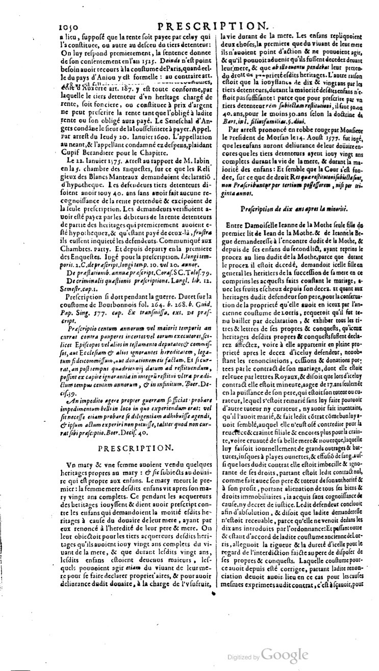 1629 - Veuve Nicolas Buon - Trésor du droit français (29620 T. 2) - BM Lyon