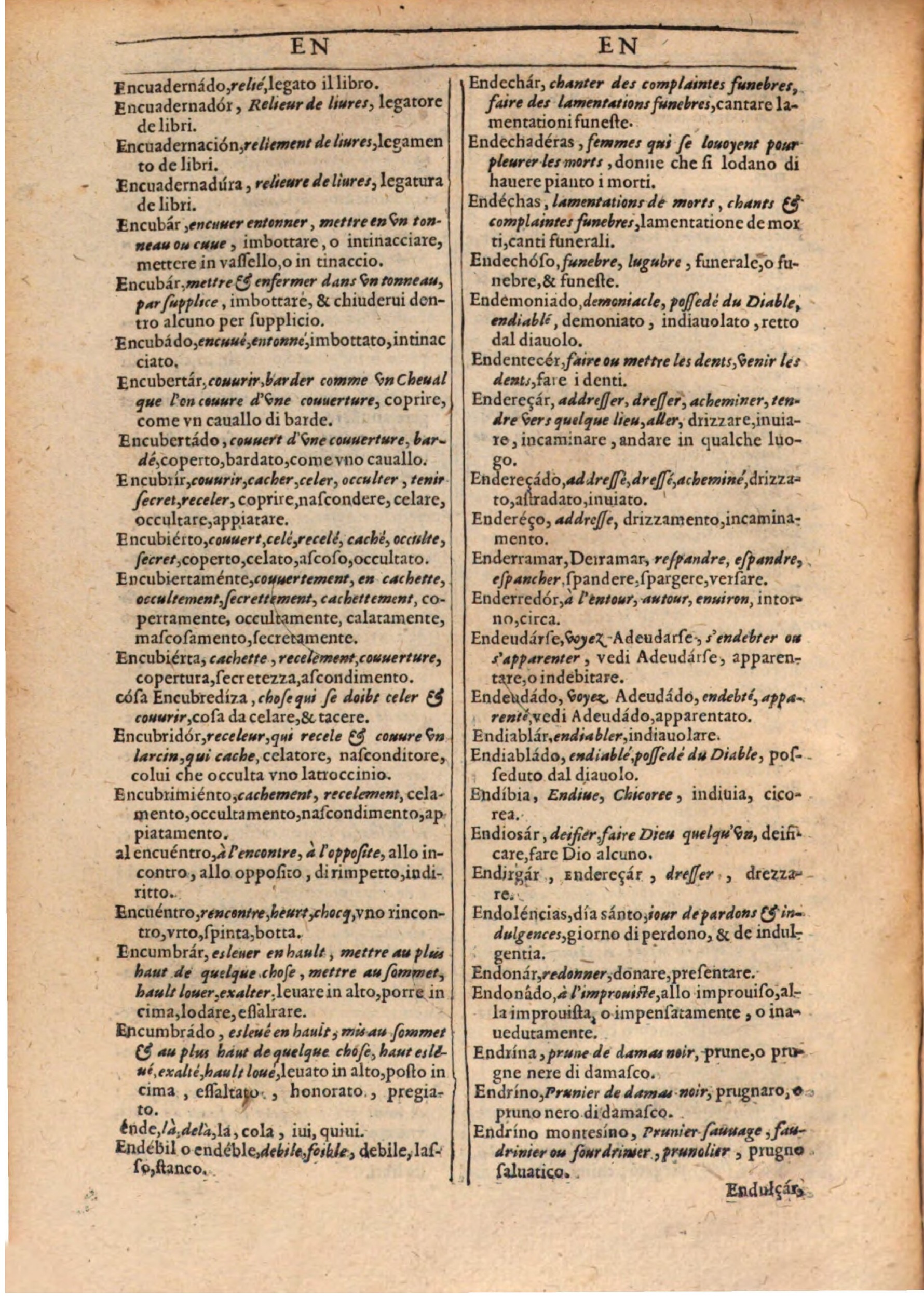 1609 - Philippe Albert et Alexandre Pernet - Trésor des trois langues française, italienne et espagnole (Première partie) - BSB Munich 1609 - Philippe Albert et Alexandre Pernet - Trésor des trois langues française, italienne et espagnole (Première partie) - BSB Munich