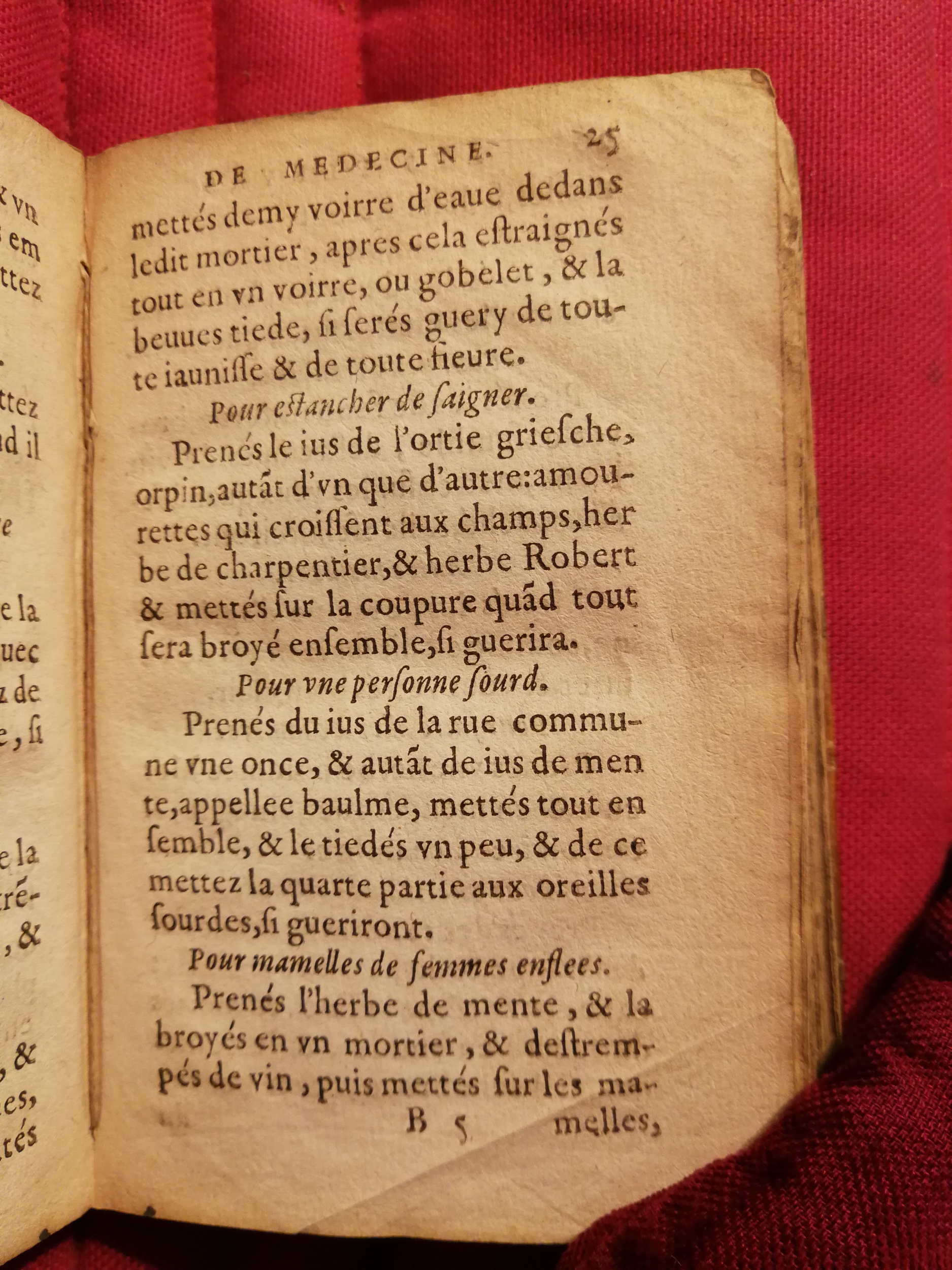1586 - Benoît Rigaud - Trésor des fleurs et secrets de médecine - Sainte-Geneviève
