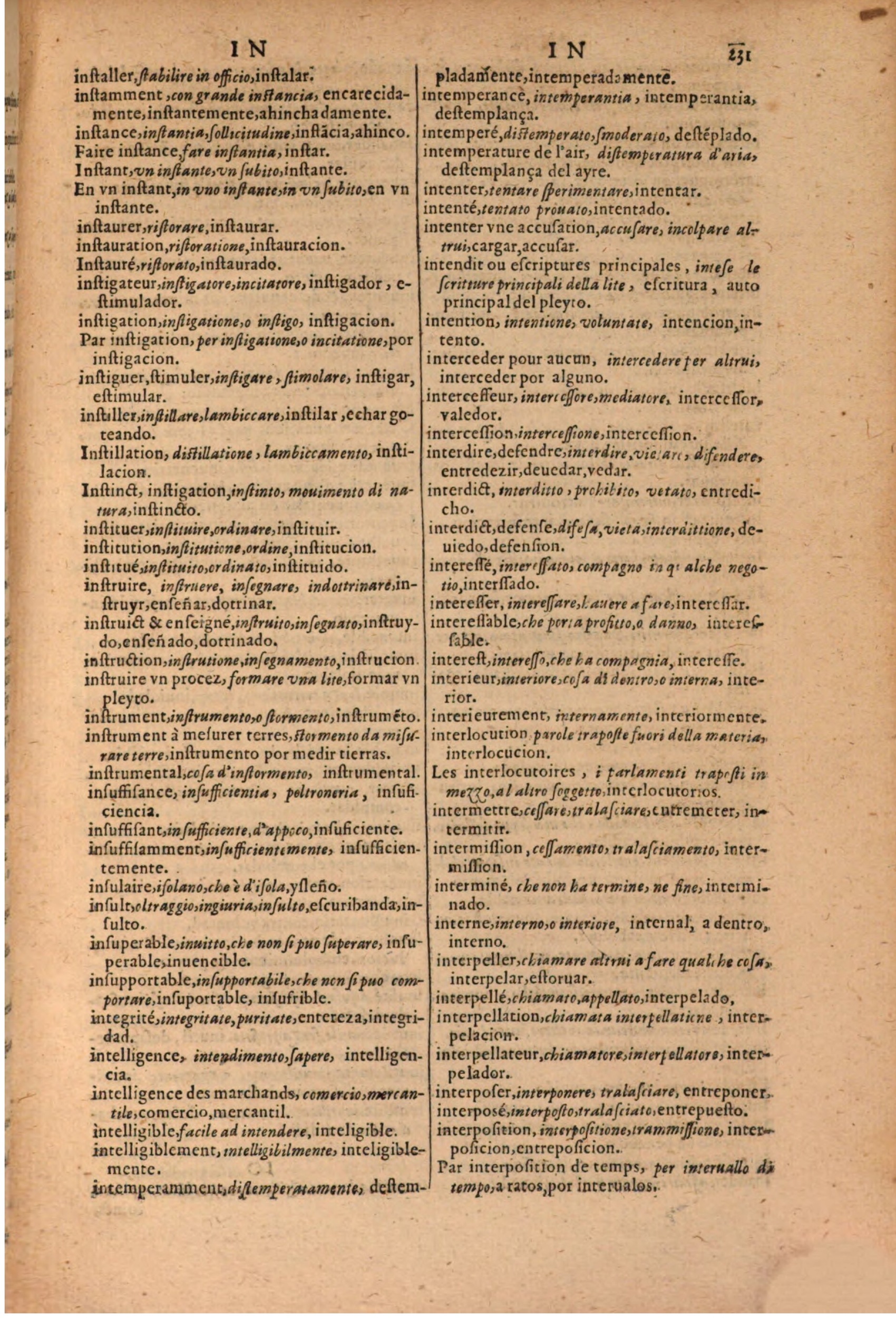 1616 - Pierre de la Rovière - Trésor des trois langues (Seconde partie) - BSB Munich