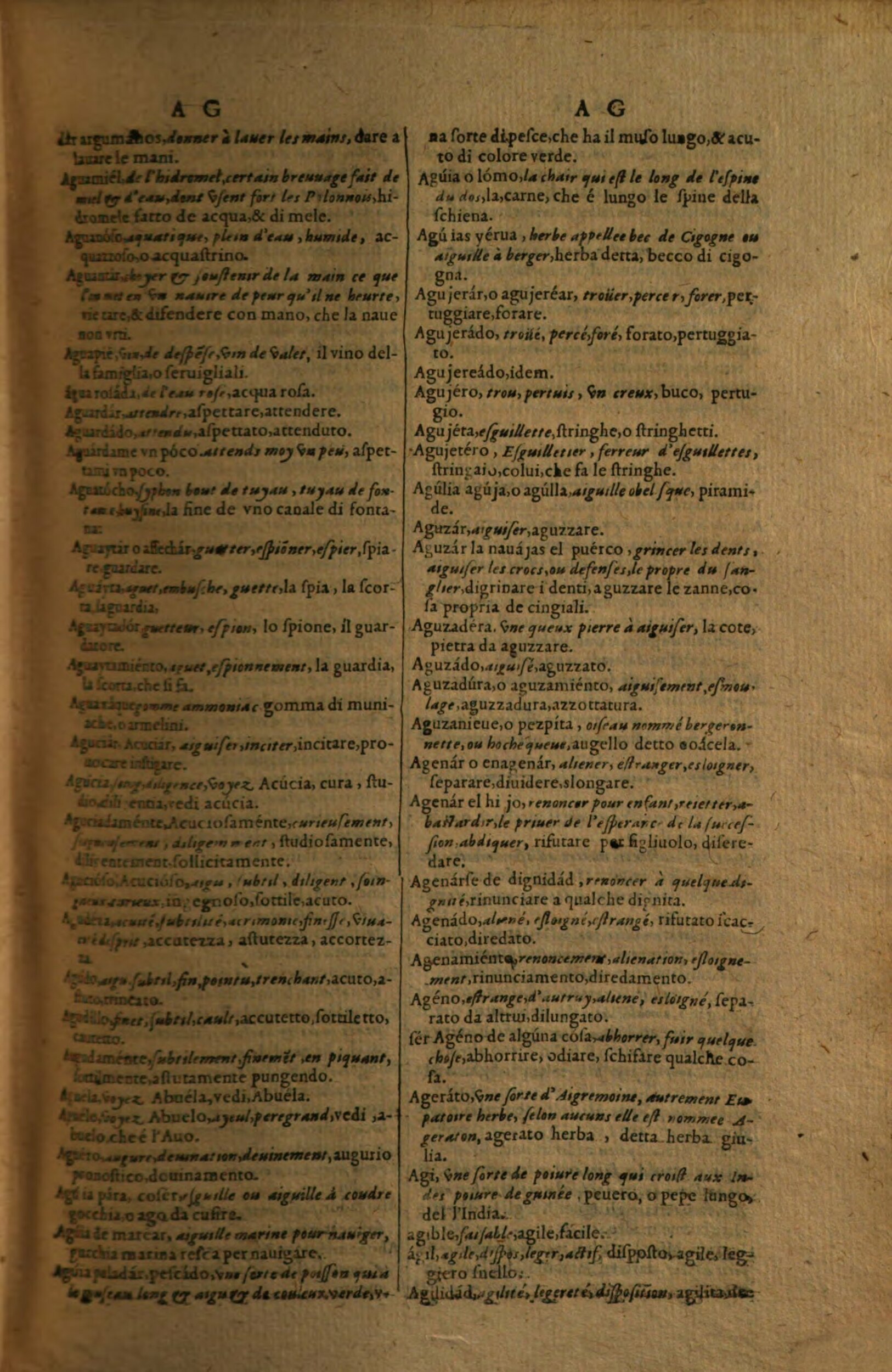 1617 - Samuel Crespin - Trésor des trois langues espagnole, française et italienne (Première partie) - Regensburg