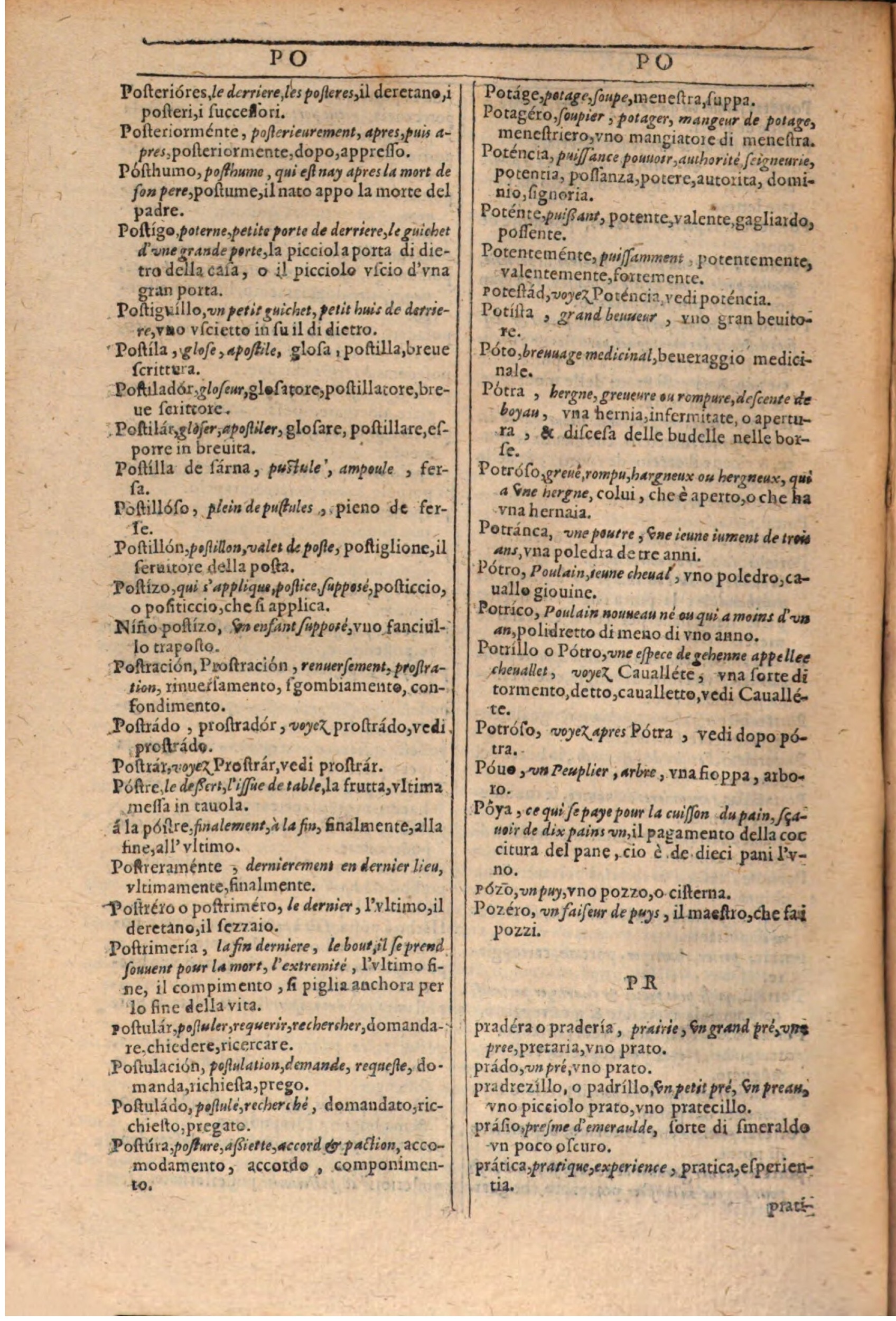 1609 - Philippe Albert et Alexandre Pernet - Trésor des trois langues française, italienne et espagnole (Première partie) - BSB Munich 1609 - Philippe Albert et Alexandre Pernet - Trésor des trois langues française, italienne et espagnole (Première partie) - BSB Munich