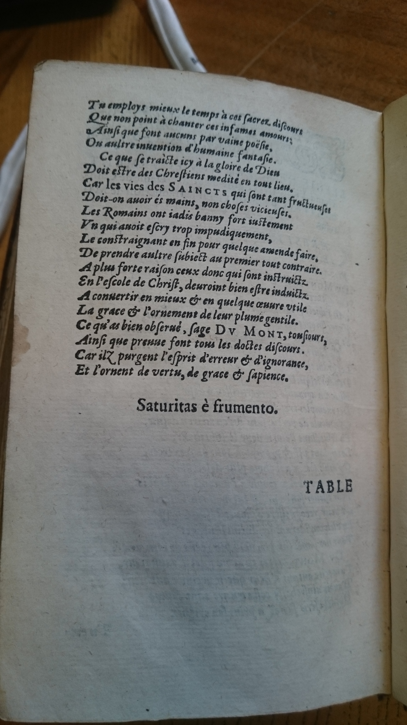 1585 - Jean Bogard - Trésor des faits et dits mémorables des hommes saints et illustres - Douai Quincy