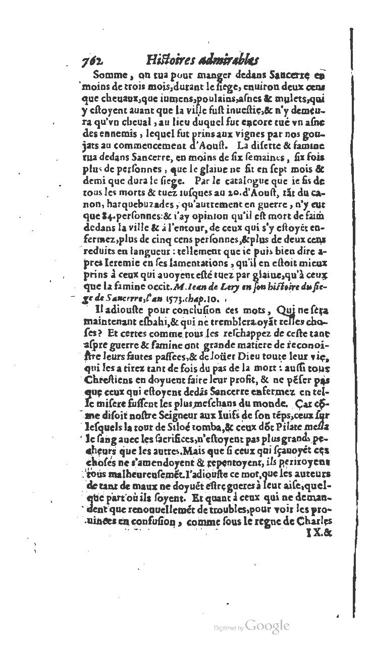 1610 - Paul Marceau - Trésor d’histoires admirables et mémorables - BSB Munich