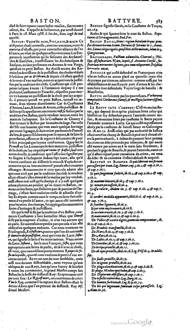 1629 - Veuve Nicolas Buon - Trésor du droit français (21754 T. 1) - BM Lyon