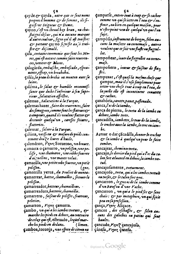 1621 - Adrian Tiffaine - Trésor des deux langues espagnole et française - BM Lyon