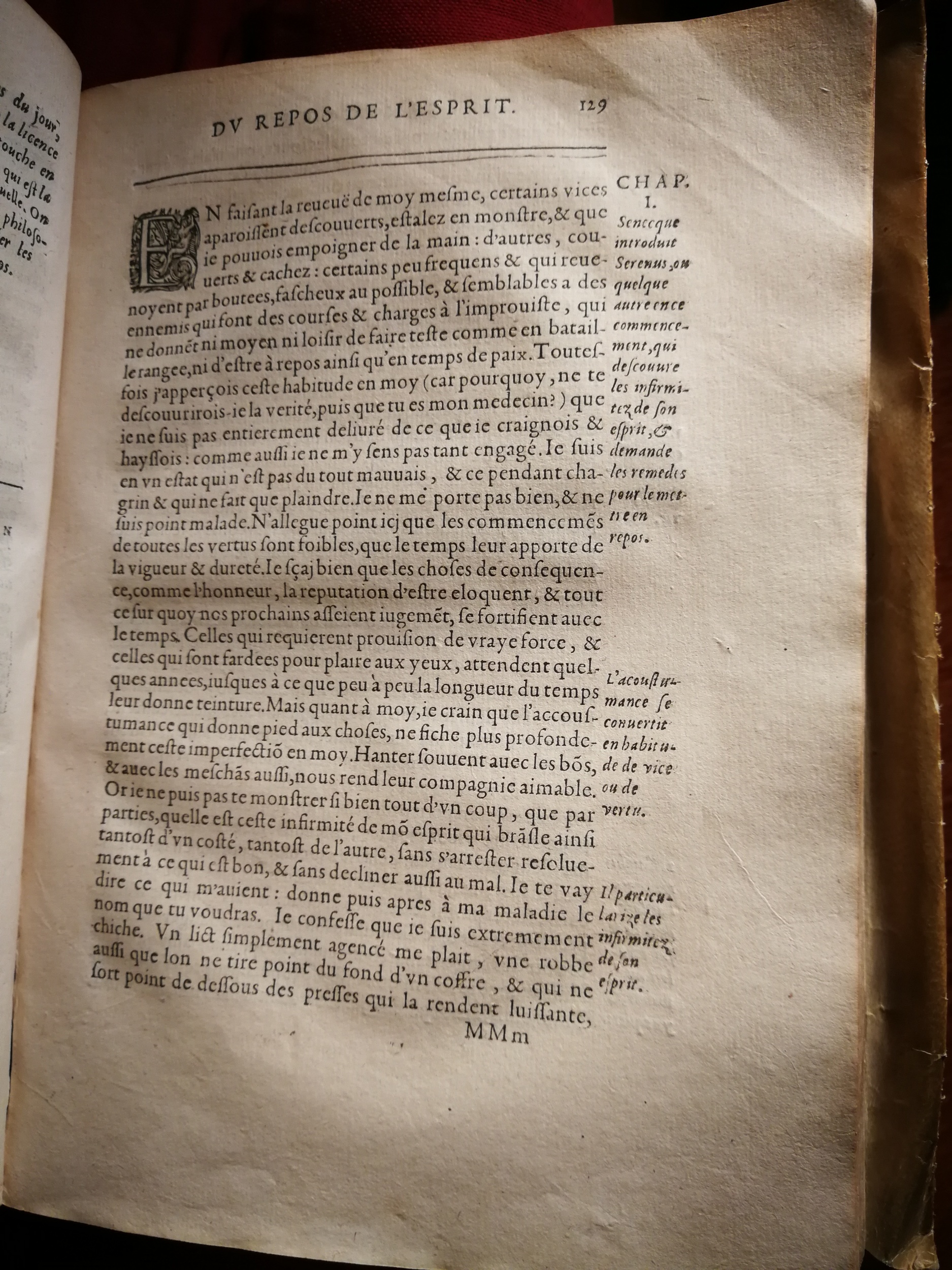 1595 - Jean Houzé - Œuvres morales et mêlées de Sénèque, Trésor de philosophie morale - T. 1 - BnF