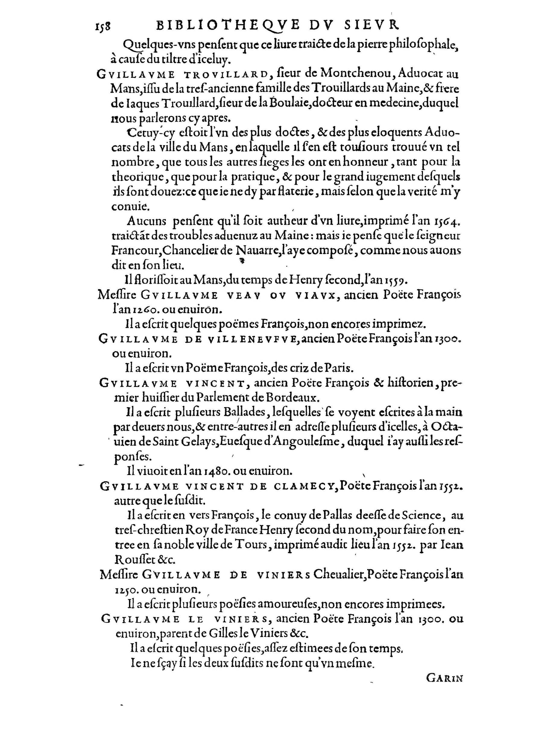 1584 - Abel L&#039;Angelier - Bibliothèques françaises - BnF