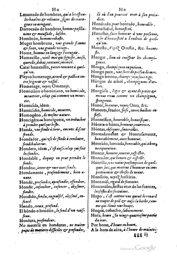 1621 - Adrian Tiffaine - Trésor des deux langues espagnole et française - BM Lyon