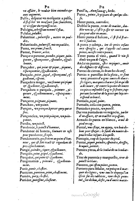 1621 - Adrian Tiffaine - Trésor des deux langues espagnole et française - BM Lyon