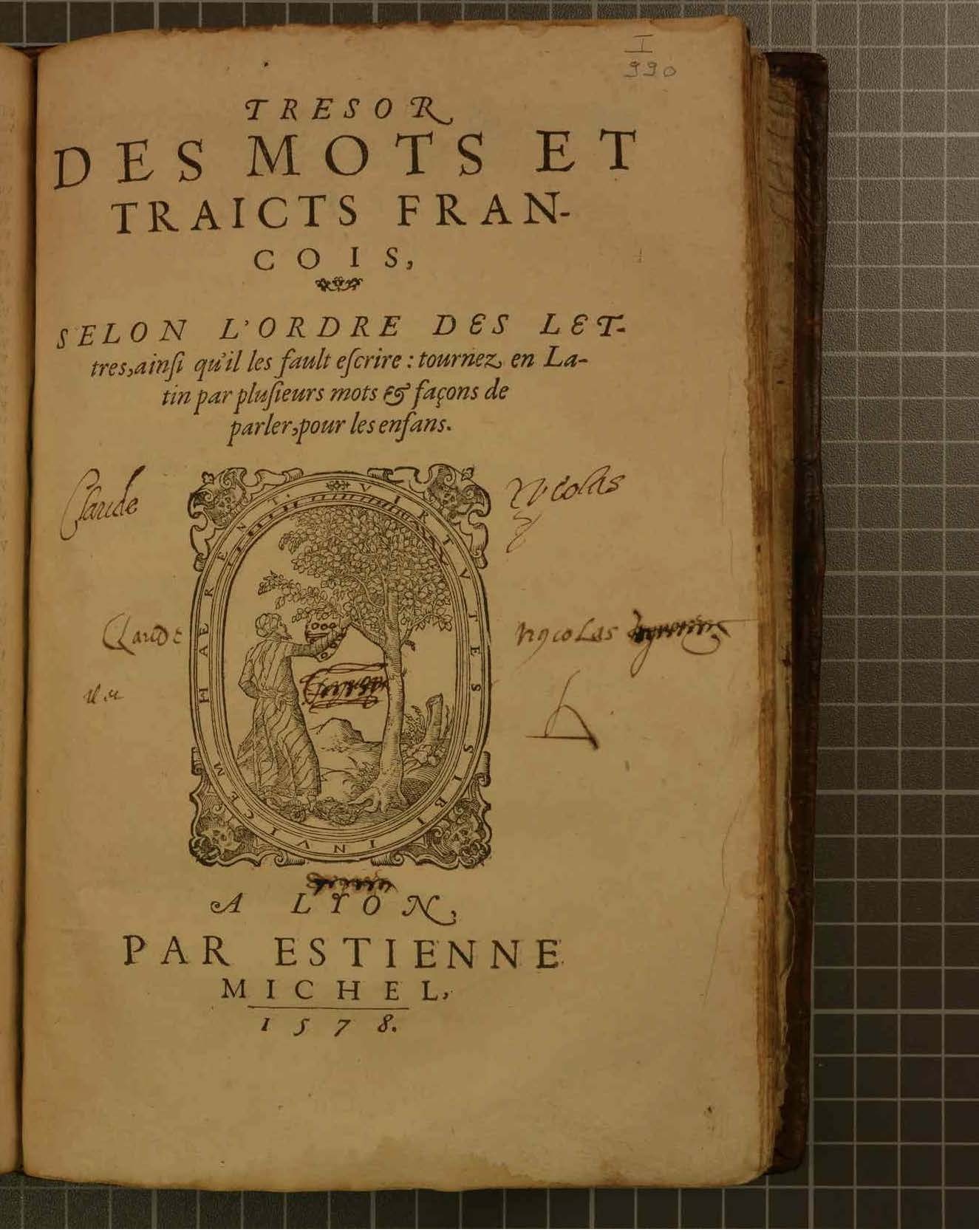 1578 - Étienne Michel - Trésor des mots et traits français - Blois