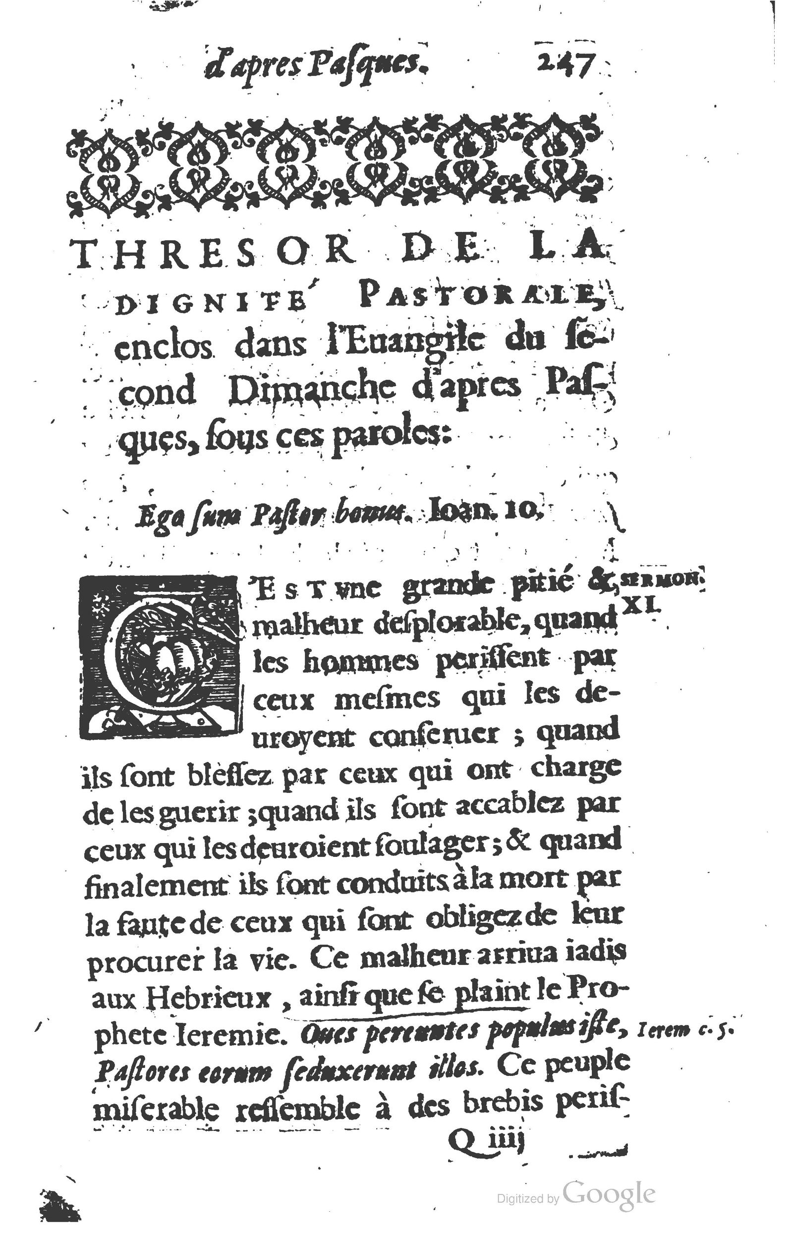1629 - Manassés de Préaulx - Sermons ou Trésors de la piété chrétienne - BM Lyon