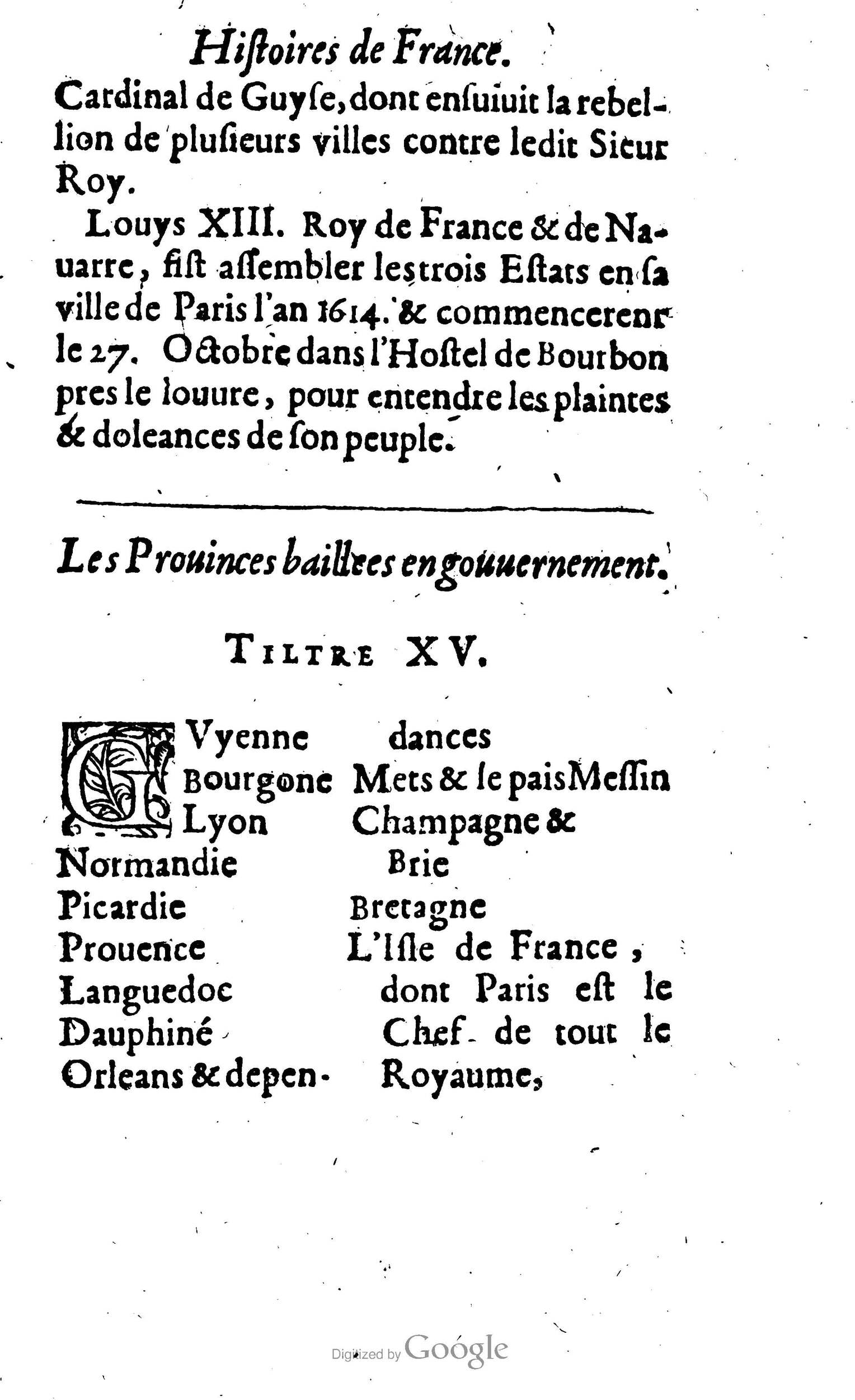 1638 - Jean Corrozet - Trésor des histoires de France - BM Lyon