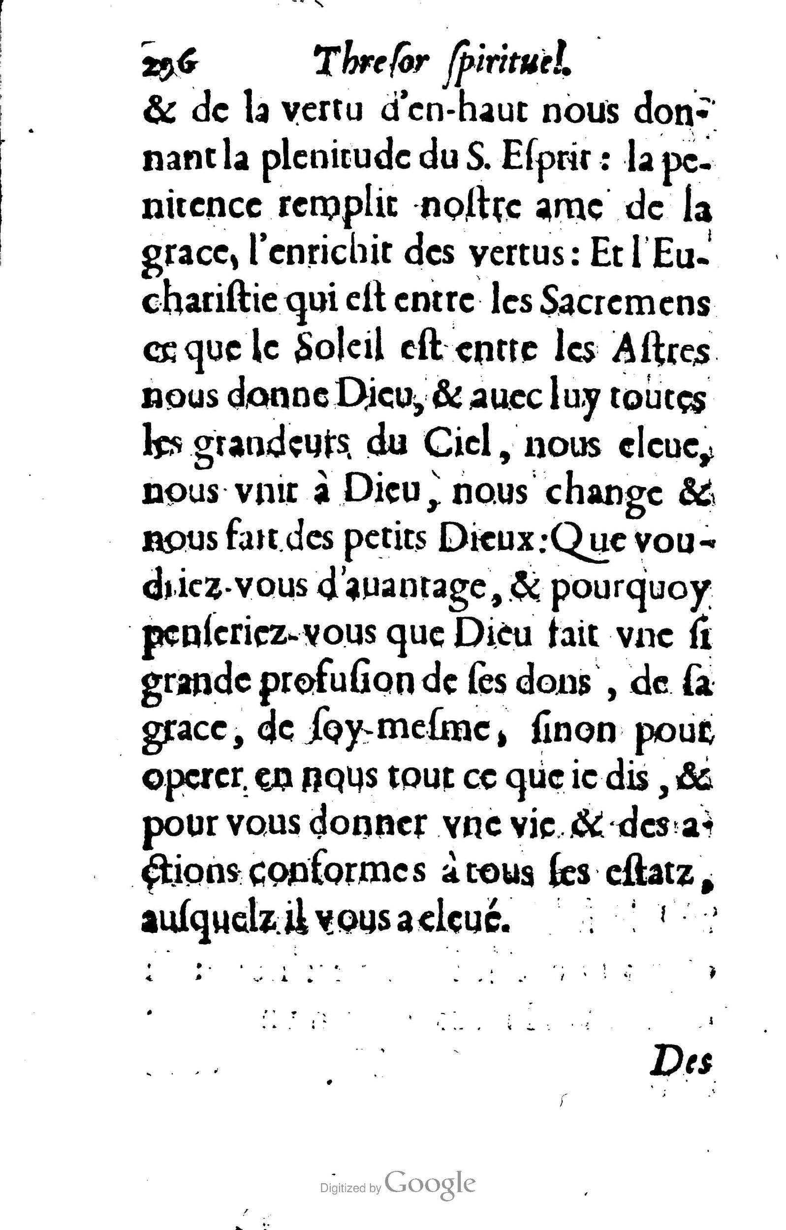 1633 - François Waudré - Trésor spirituel contenant les excellences du christianisme - BM Lyon