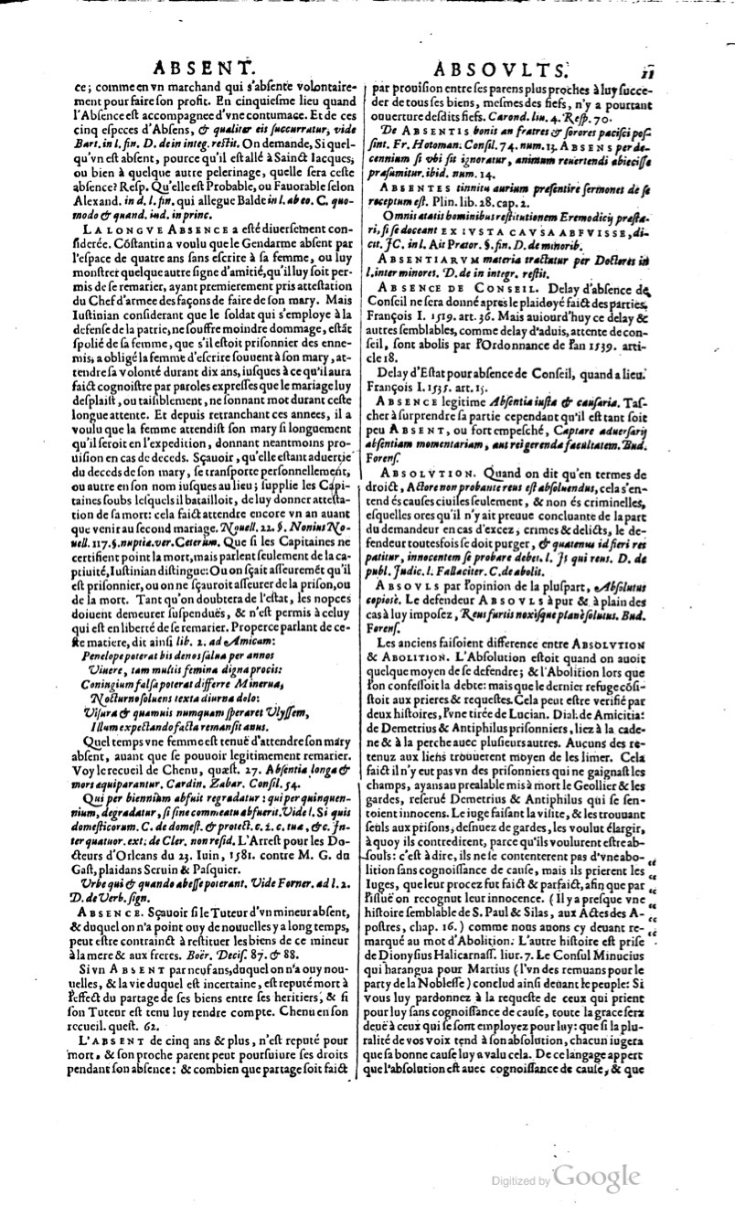 1629 - Veuve Nicolas Buon - Trésor du droit français (29620 T. 1) - BM Lyon