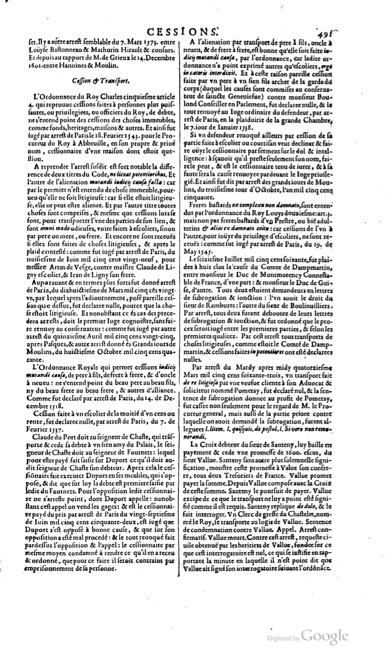 1629 - Veuve Nicolas Buon - Trésor du droit français (29620 T. 1) - BM Lyon