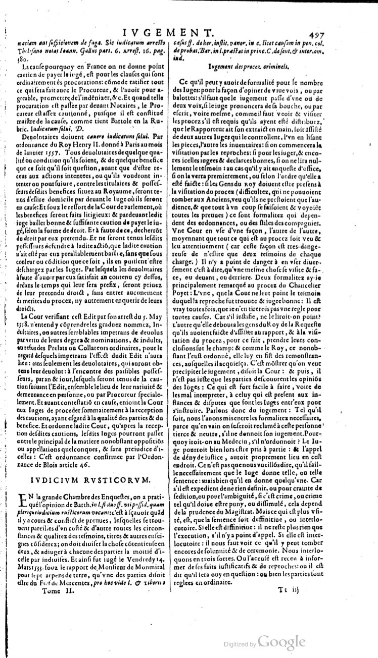 1629 - Veuve Nicolas Buon - Trésor du droit français (21754 T. 2) - BM Lyon