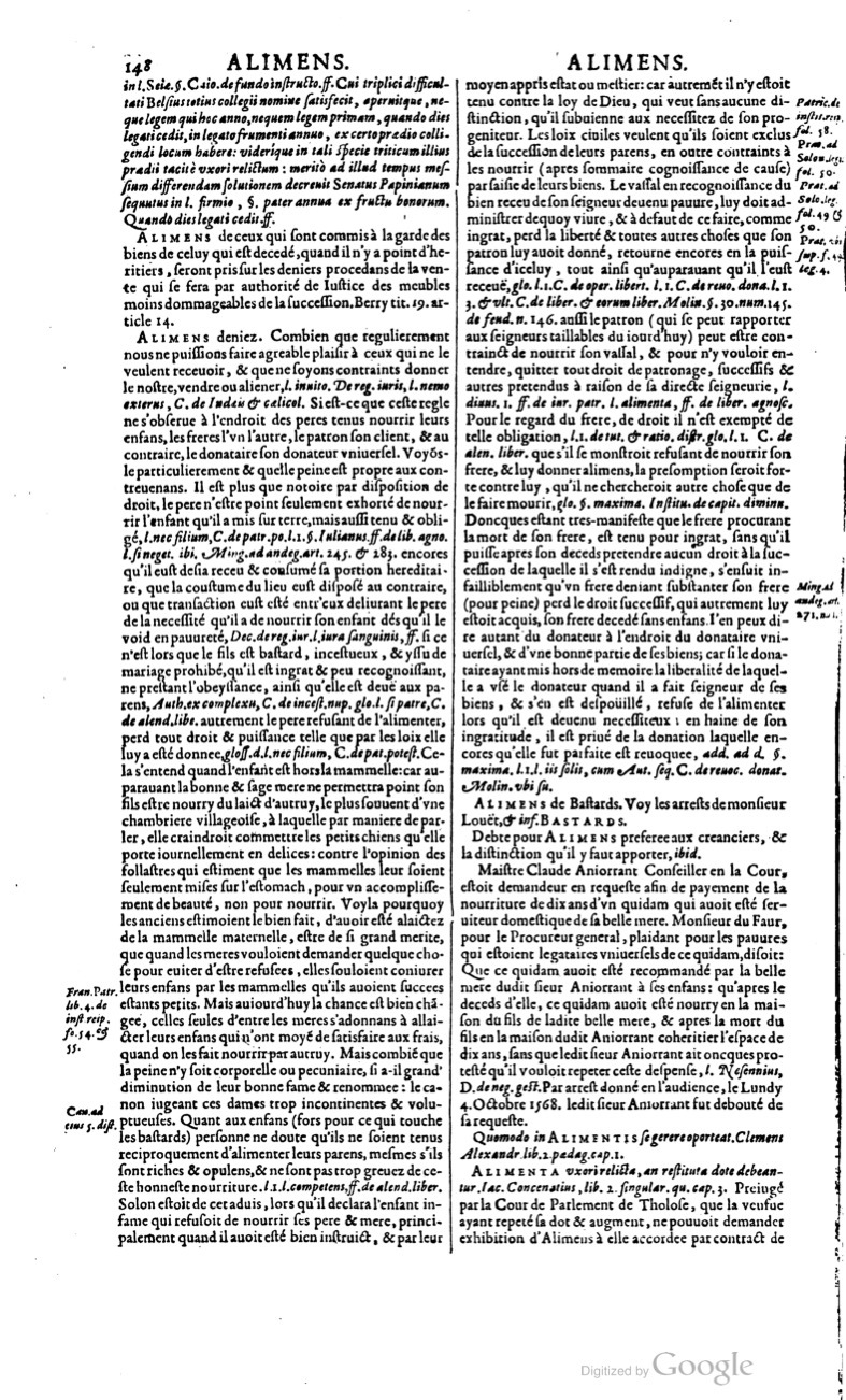 1629 - Veuve Nicolas Buon - Trésor du droit français (21754 T. 1) - BM Lyon