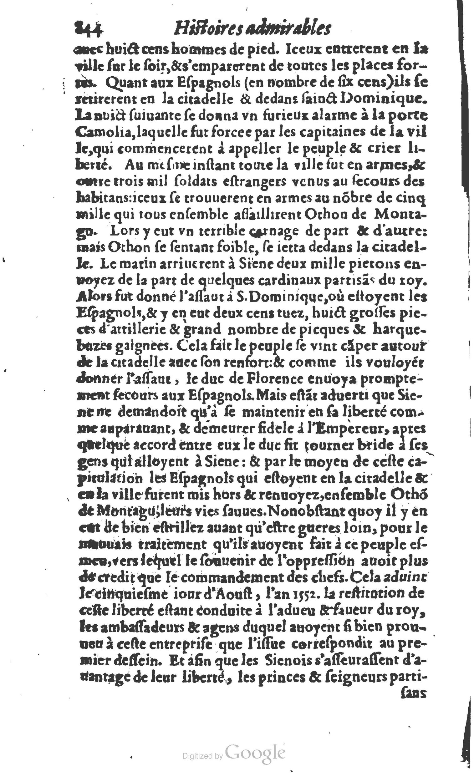 1610 - Paul Marceau - Trésor d’histoires admirables et mémorables - Princeton