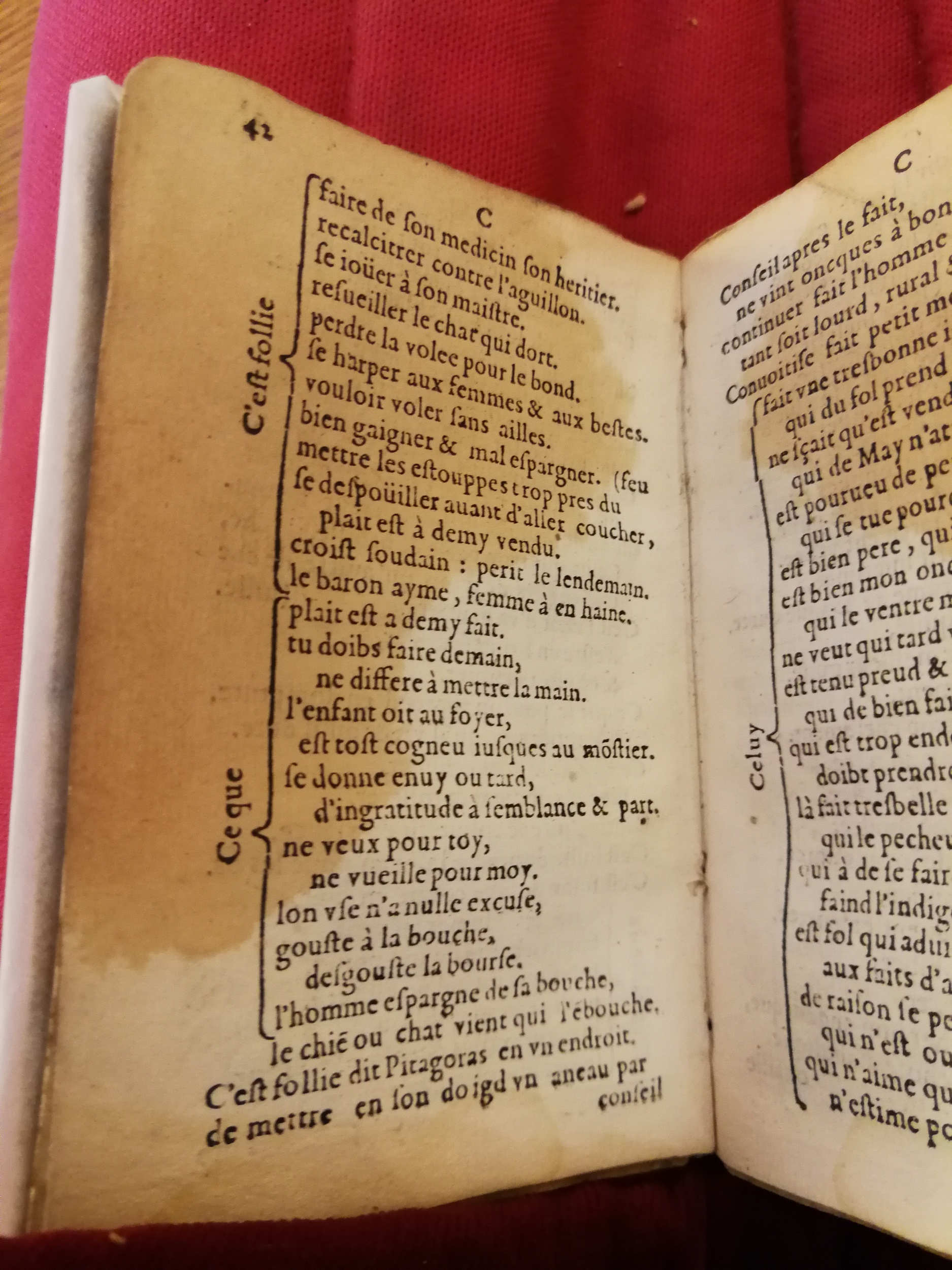 1577 - Jean d’Ogerolles - Trésor de sentences dorées - Bibliothèque Sainte-Geneviève